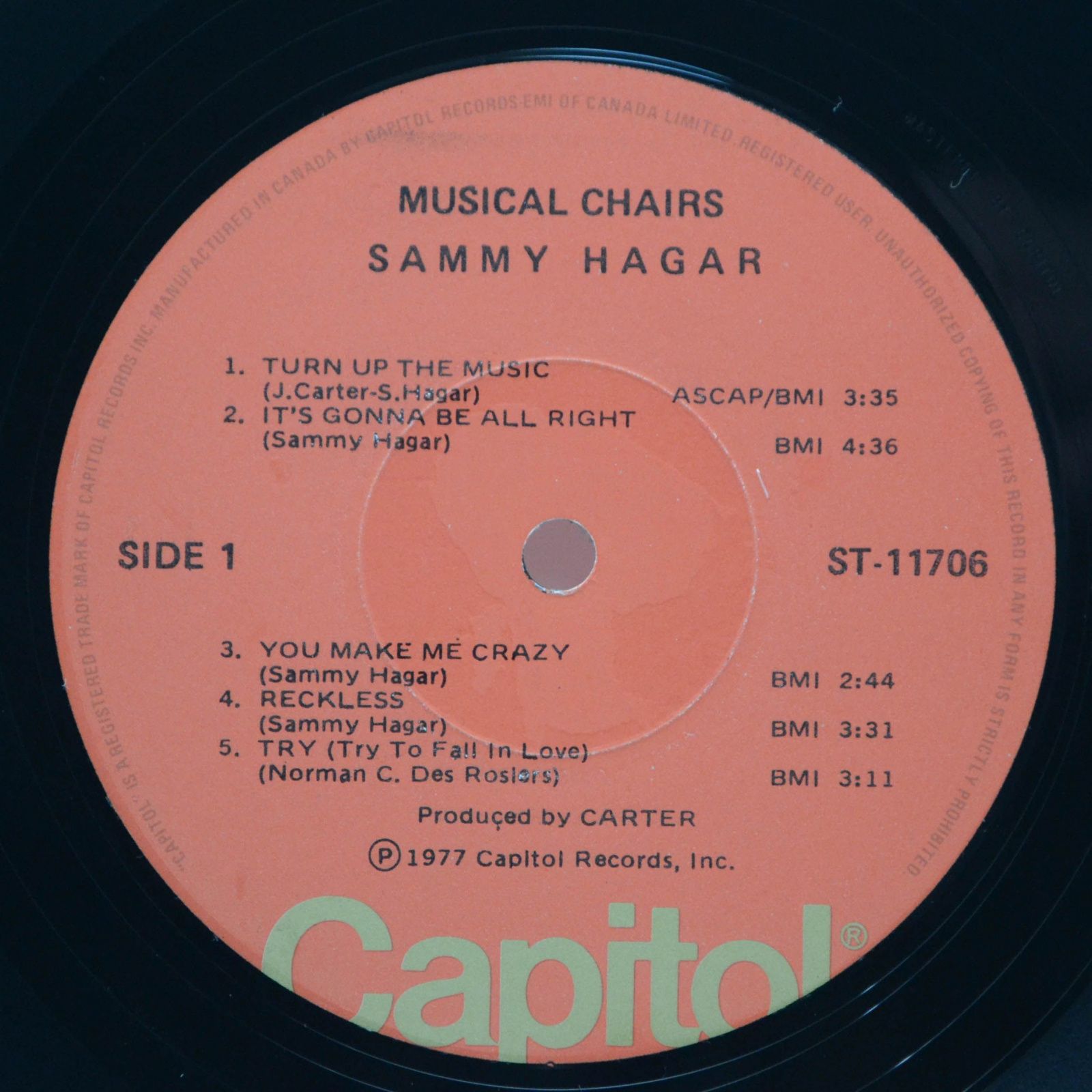 Sammy Hagar — Musical Chairs, 1977