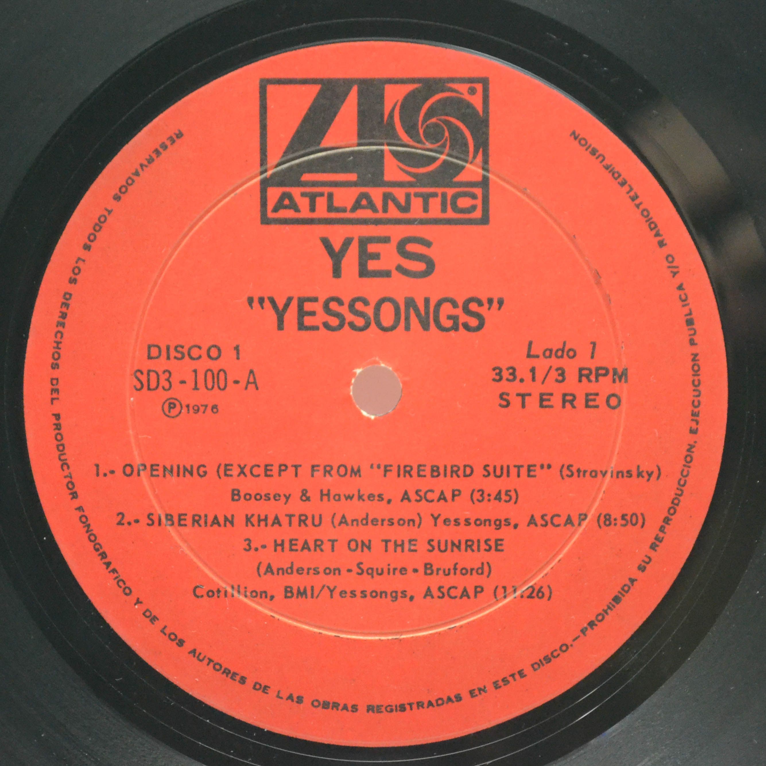 Yes — Yessongs (3LP), 1973
