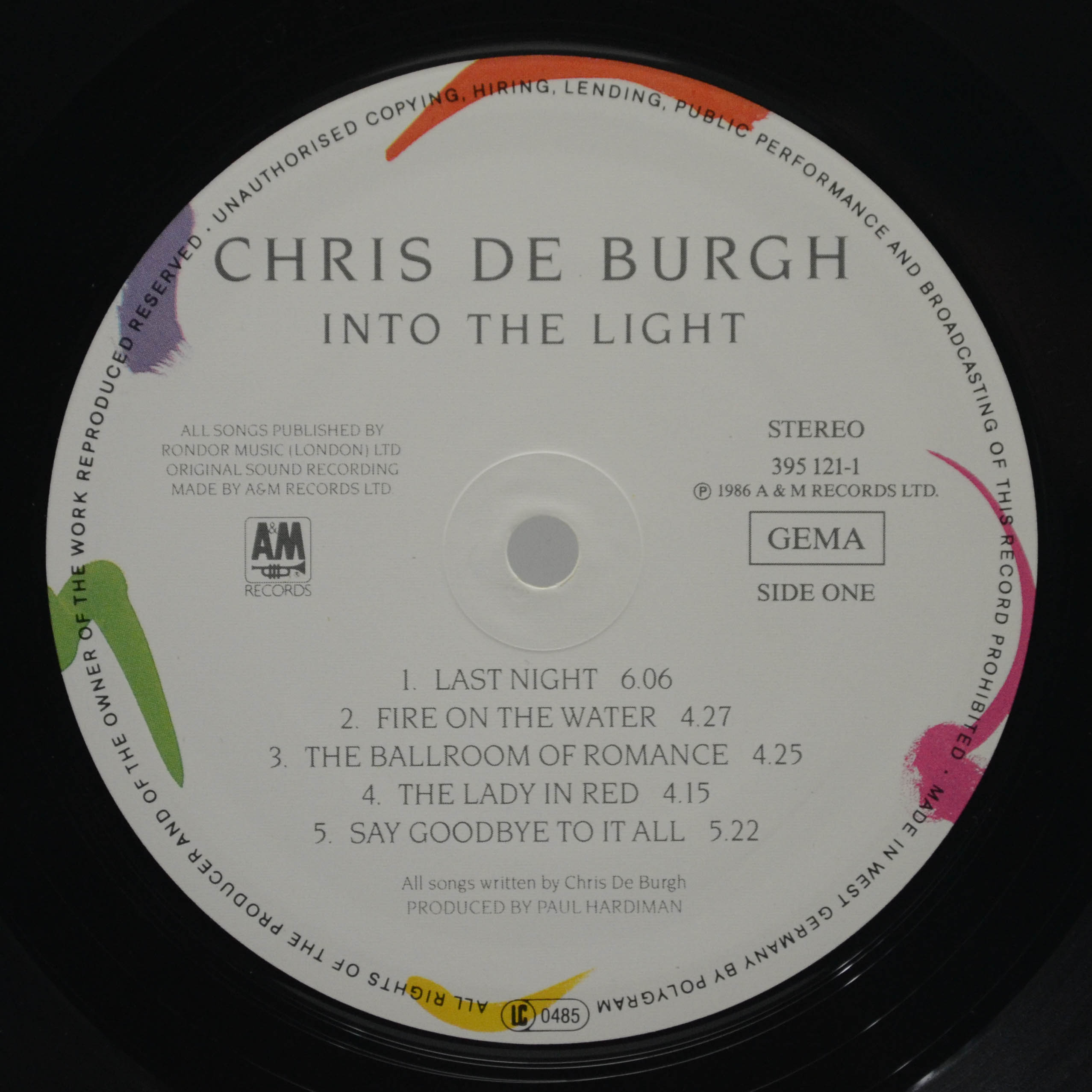 Chris de Burgh — Into The Light, 1986