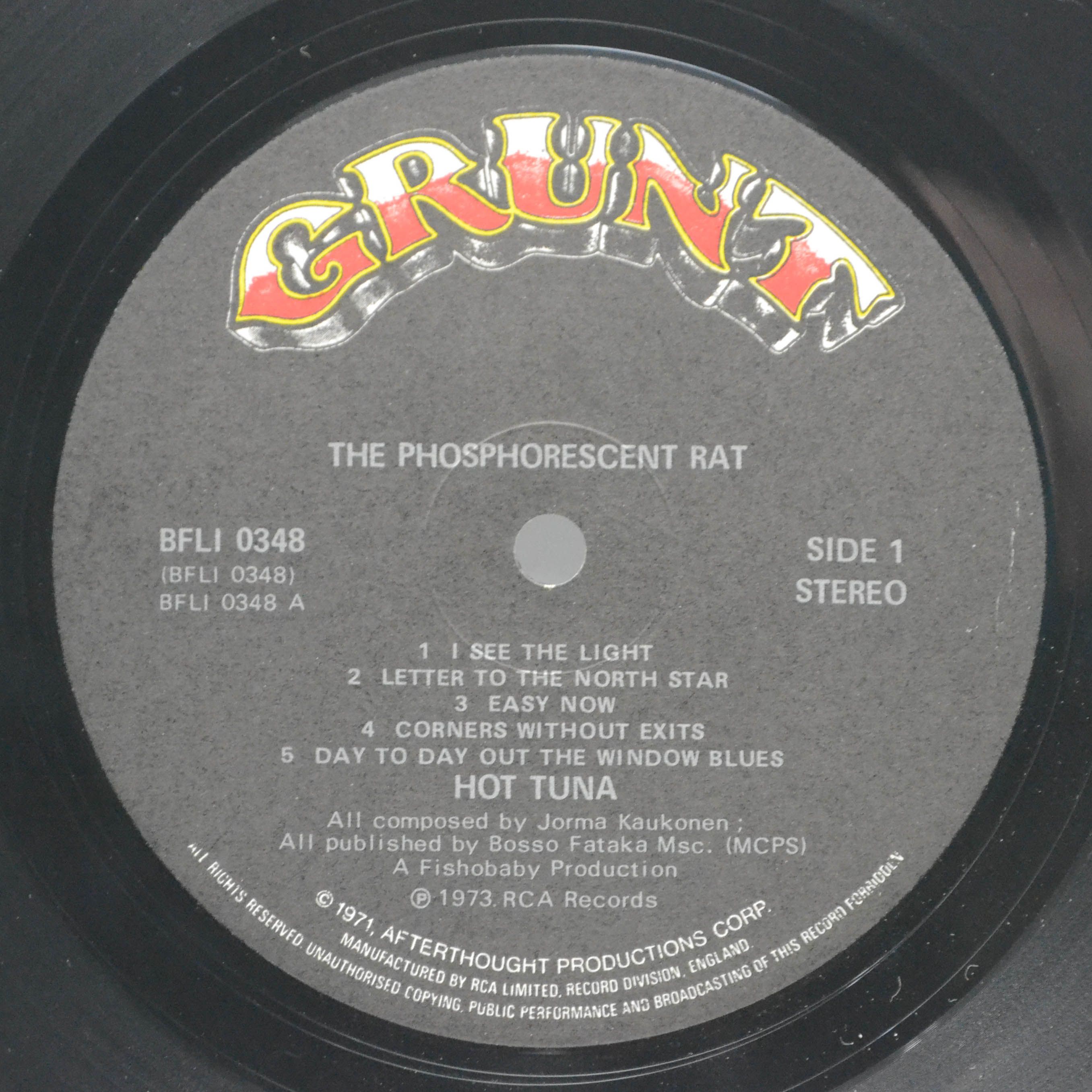 Hot Tuna — The Phosphorescent Rat (UK), 1973