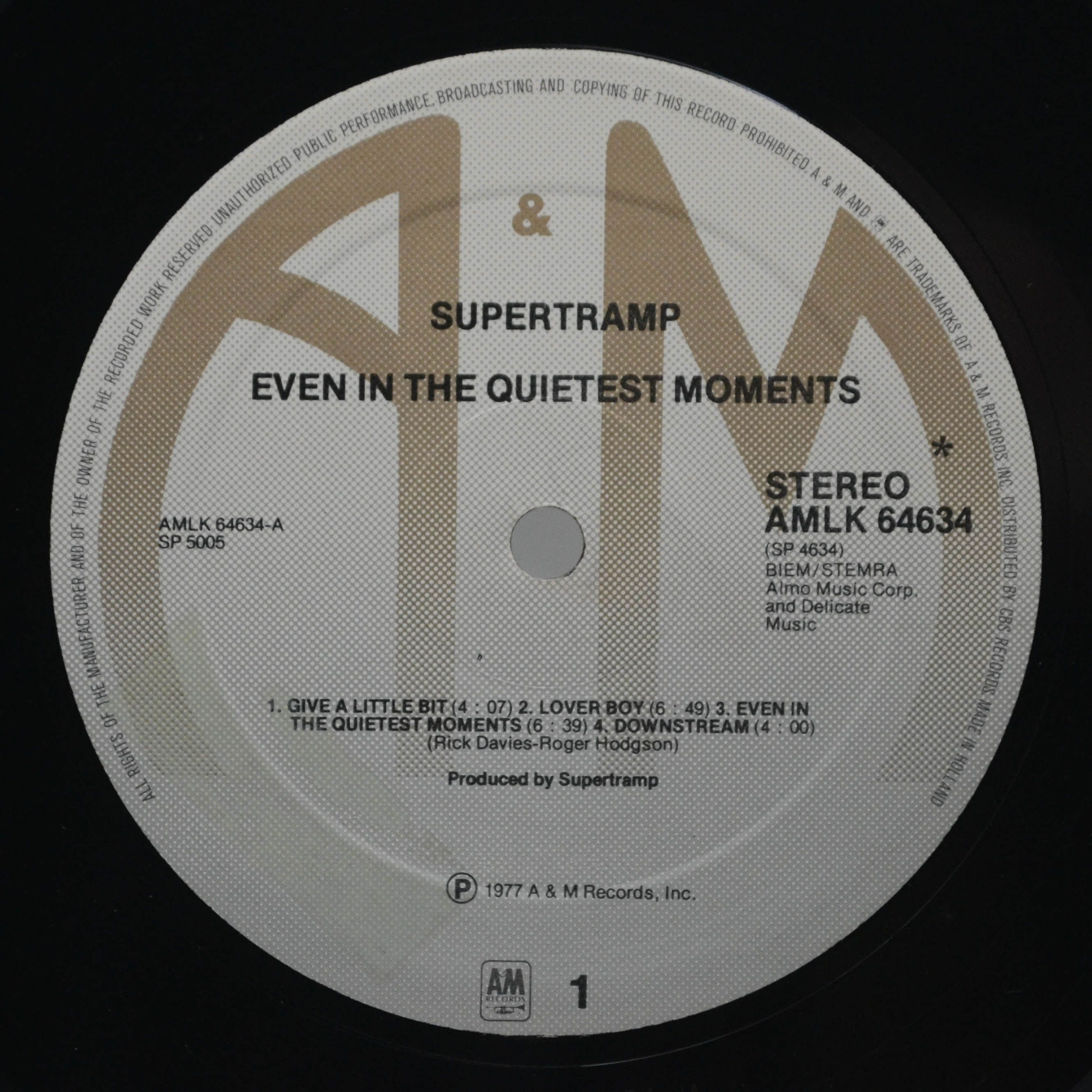 Supertramp — Even In The Quietest Moments..., 1977