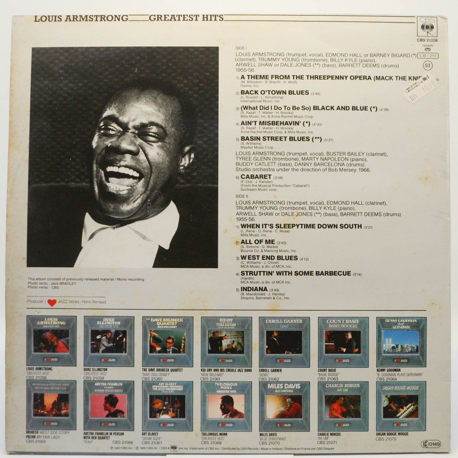 Louis Armstrong — Greatest Hits, 1967
