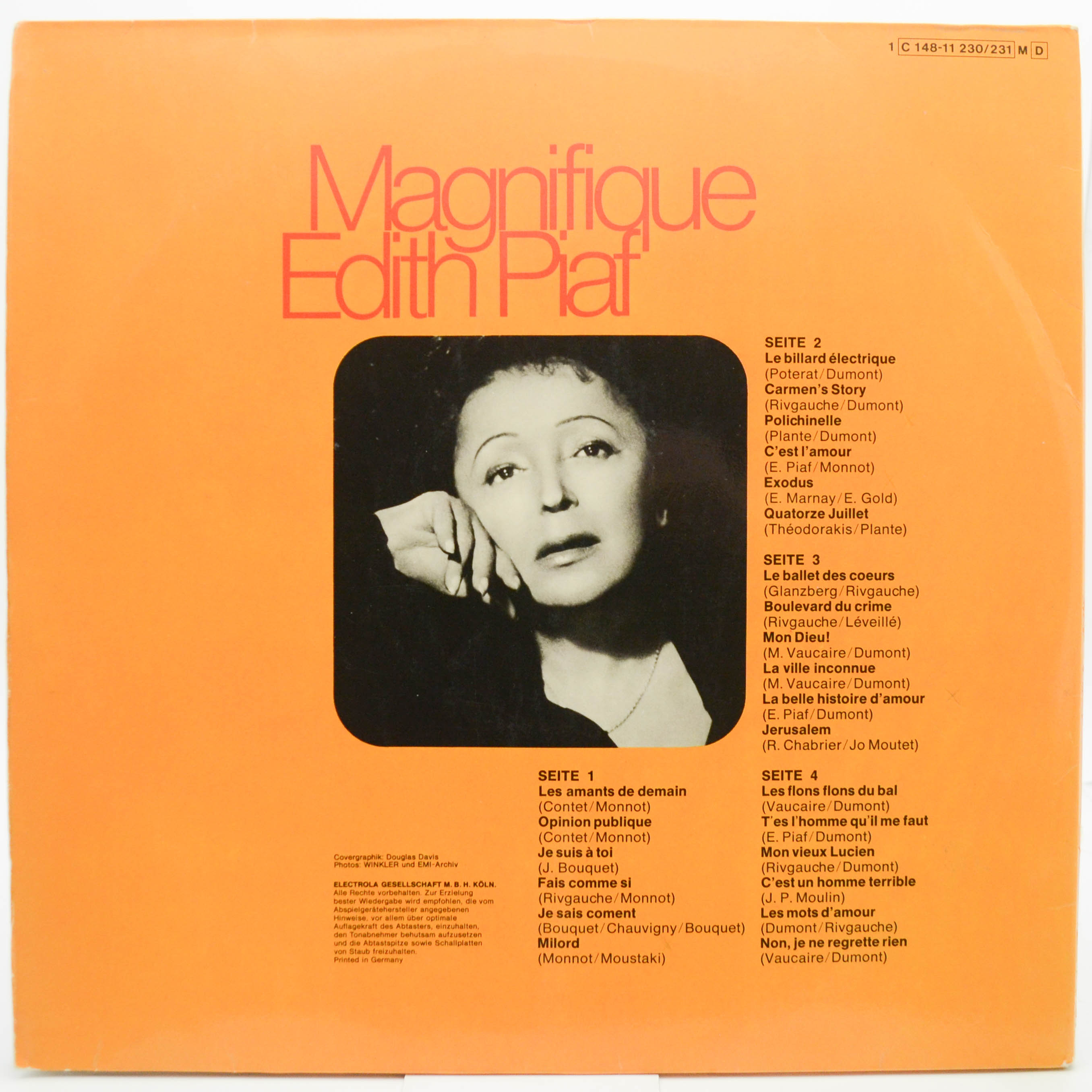 Edith Piaf — Magnifique Edith Piaf (2LP), 1973