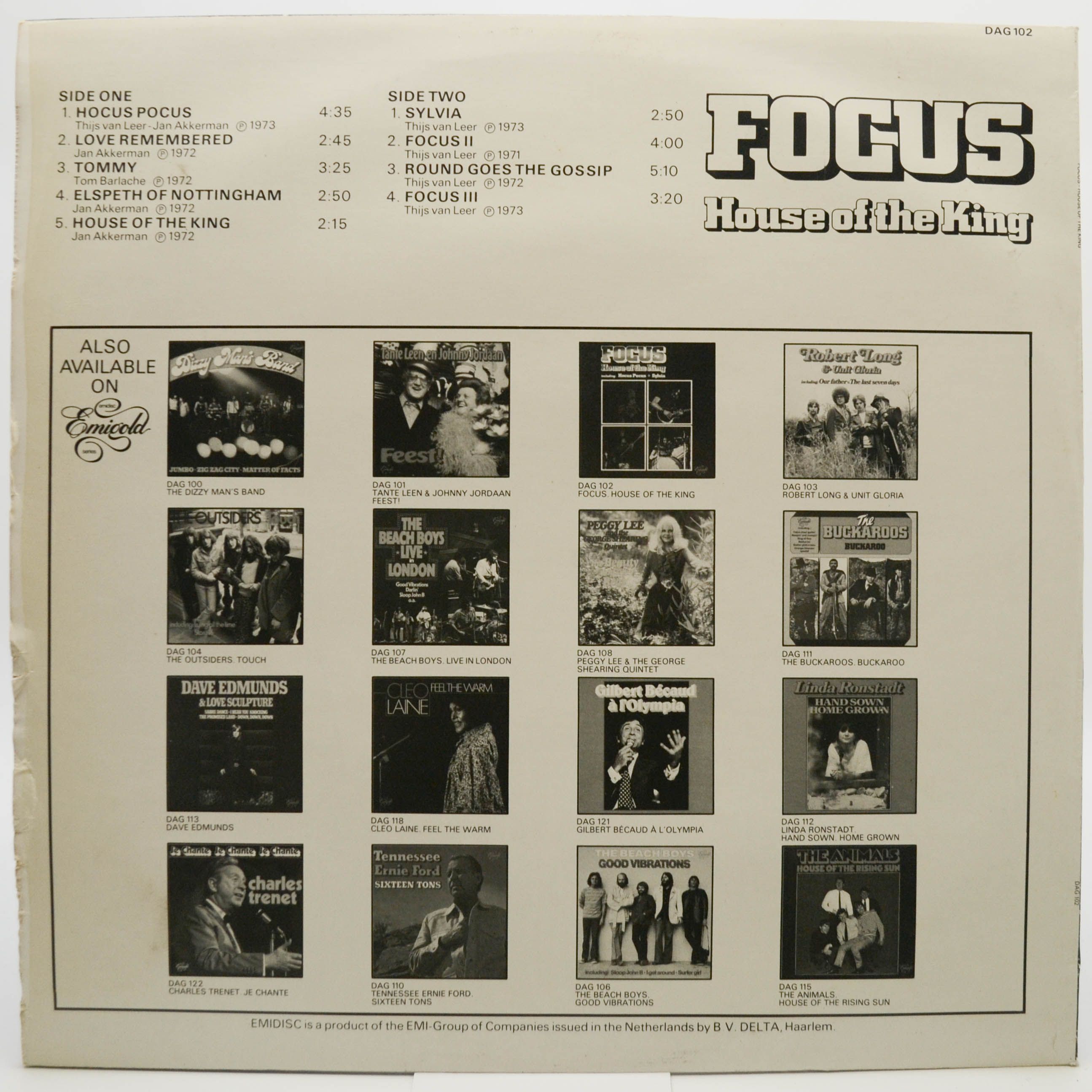 Focus — House Of The King (Holland), 1976