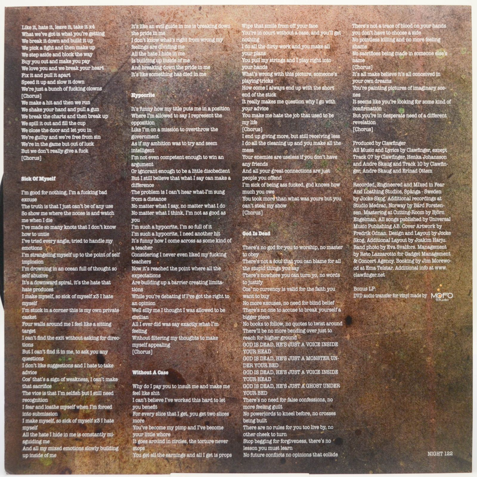 Clawfinger — Hate Yourself With Style (2LP), 2011