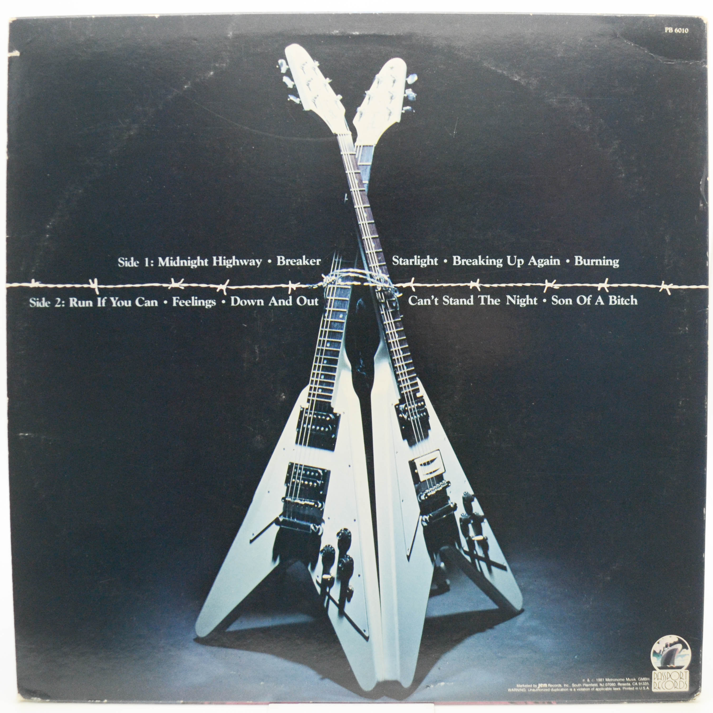 Accept — Breaker (USA), 1981