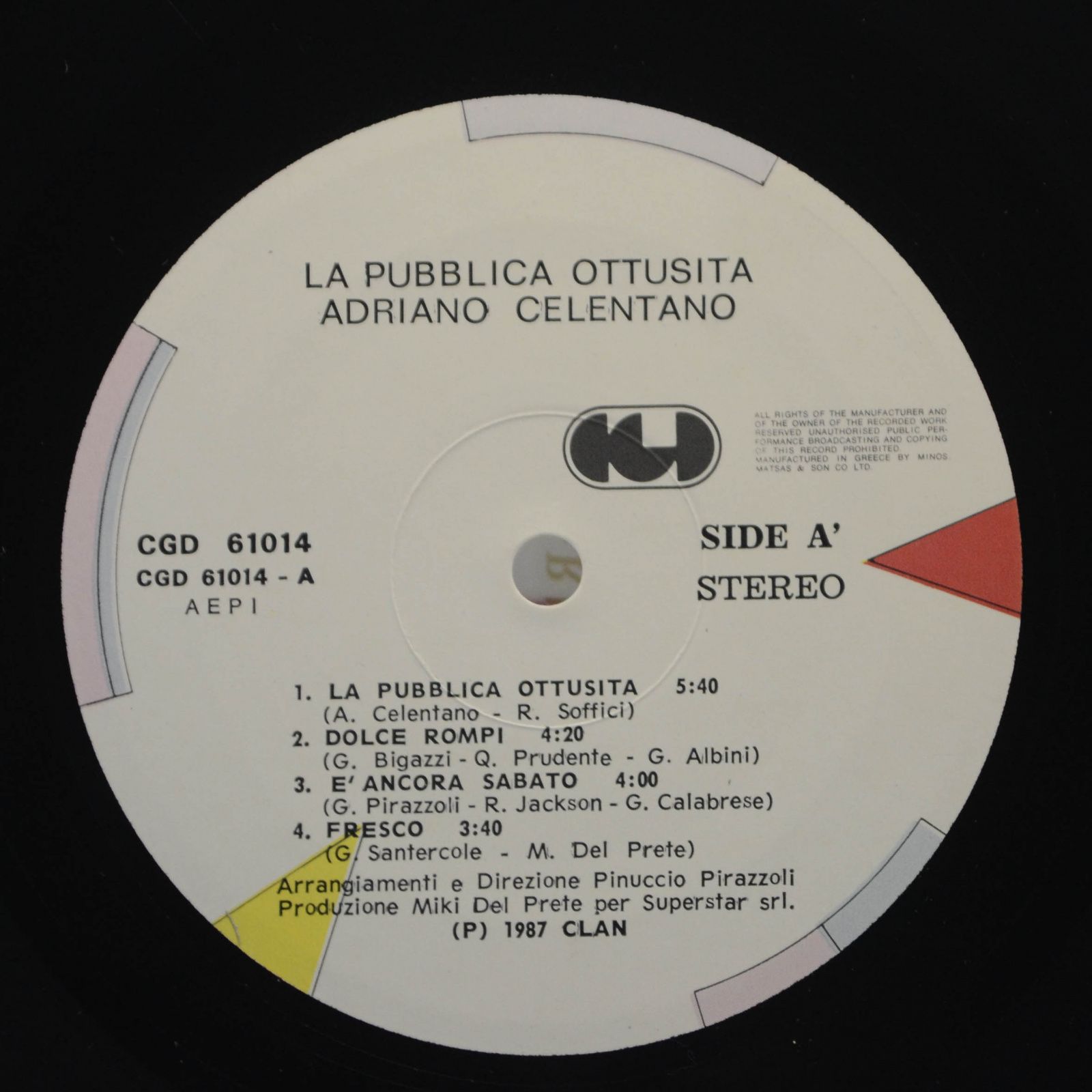 Adriano Celentano — La Pubblica Ottusità, 1987