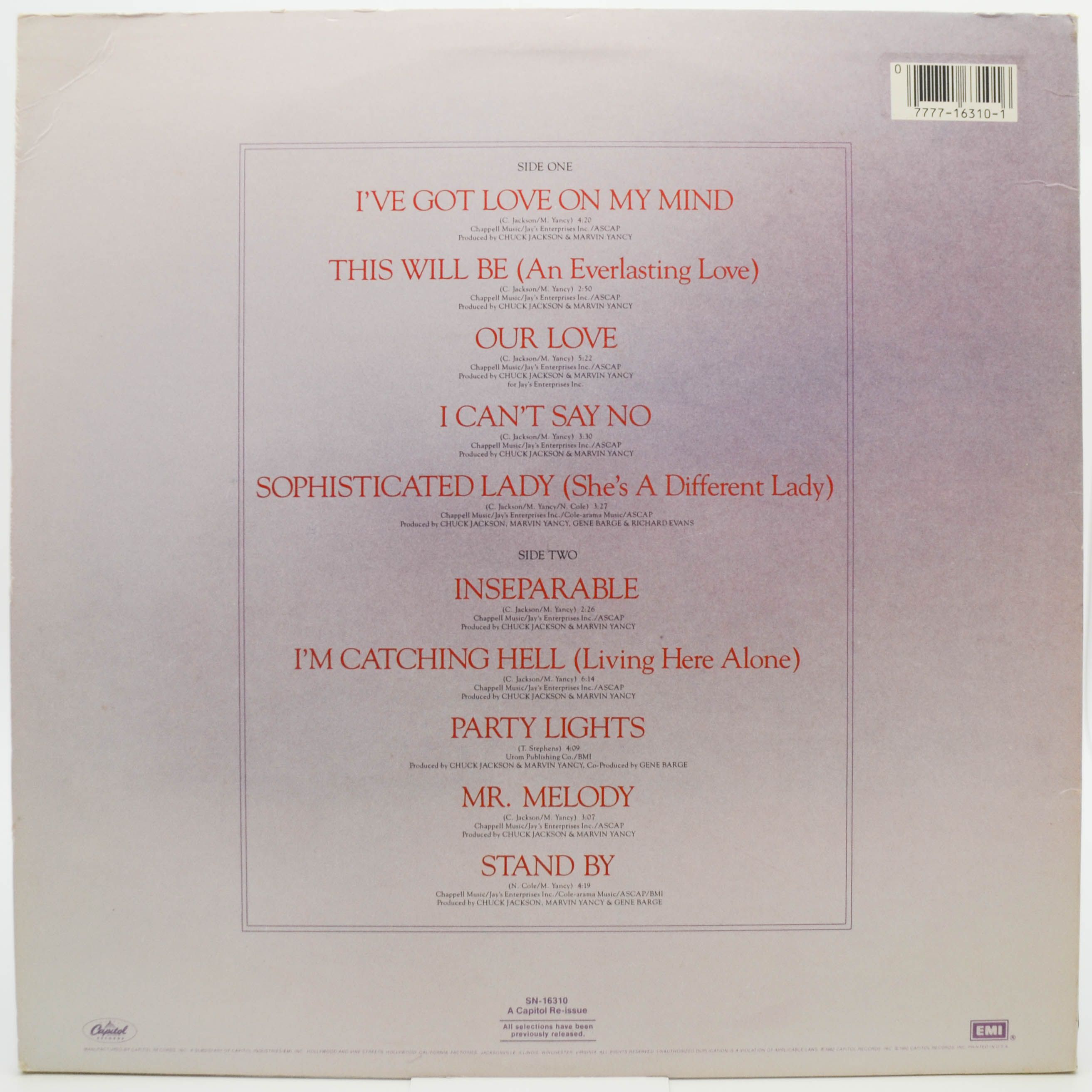 Natalie Cole — The Natalie Cole Collection (USA), 1982