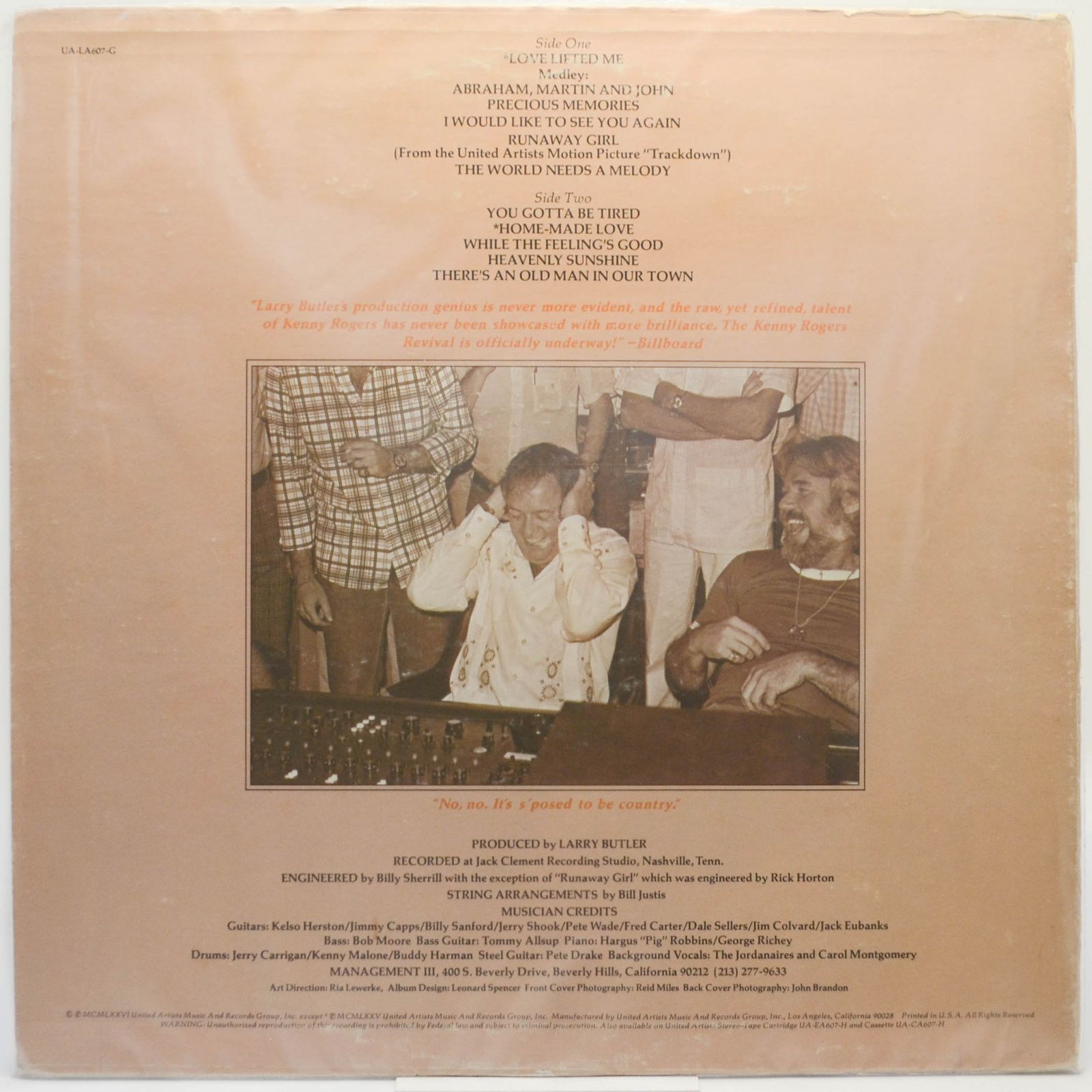 Kenny Rogers — Love Lifted Me, 1976