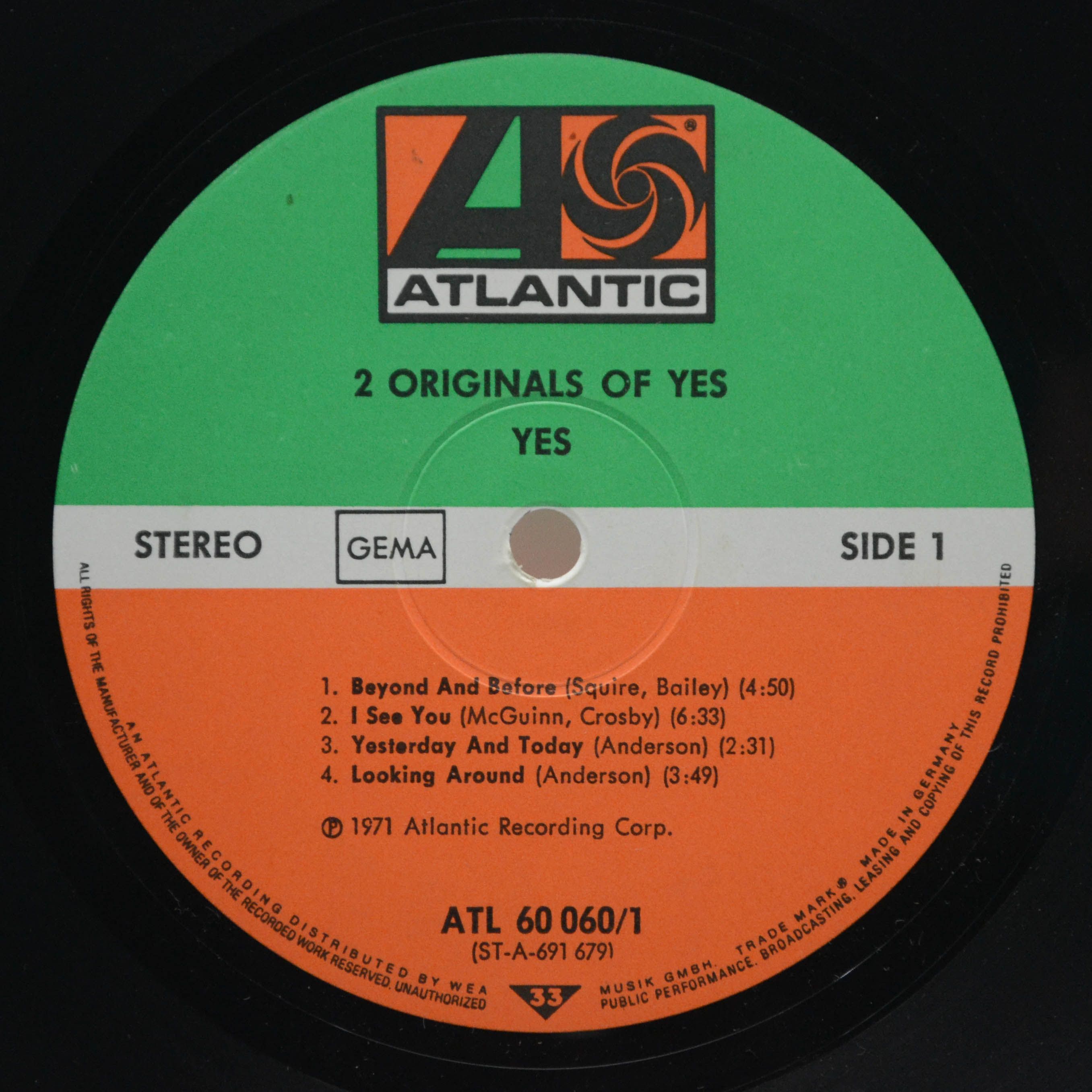 Yes — 2 Originals Of Yes (2LP), 1973