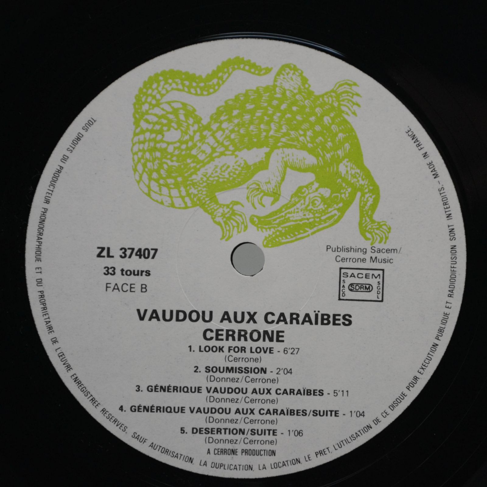 Cerrone — Vaudou Aux Caraïbes (1-st, France), 1980