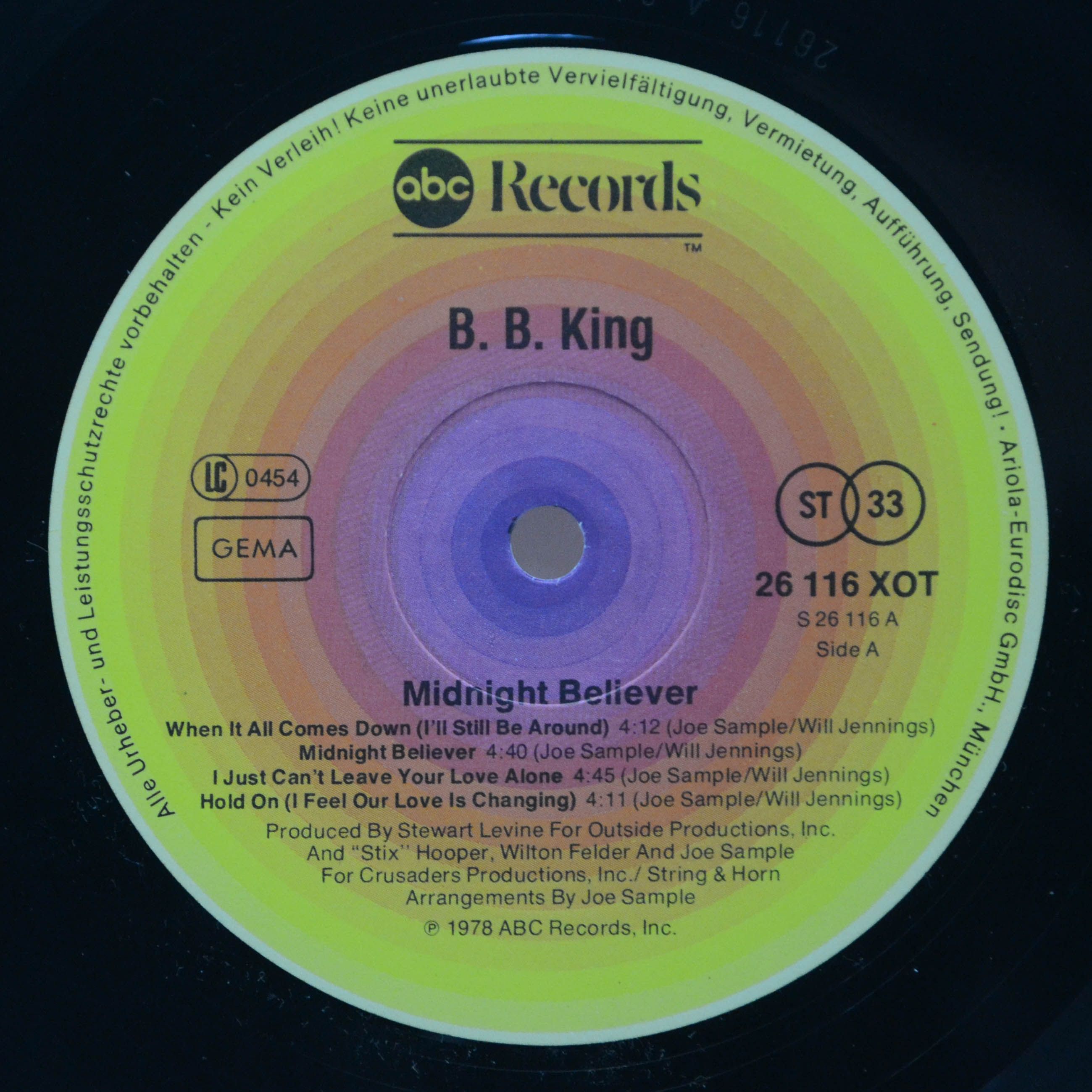 B.B. King — Midnight Believer, 1978