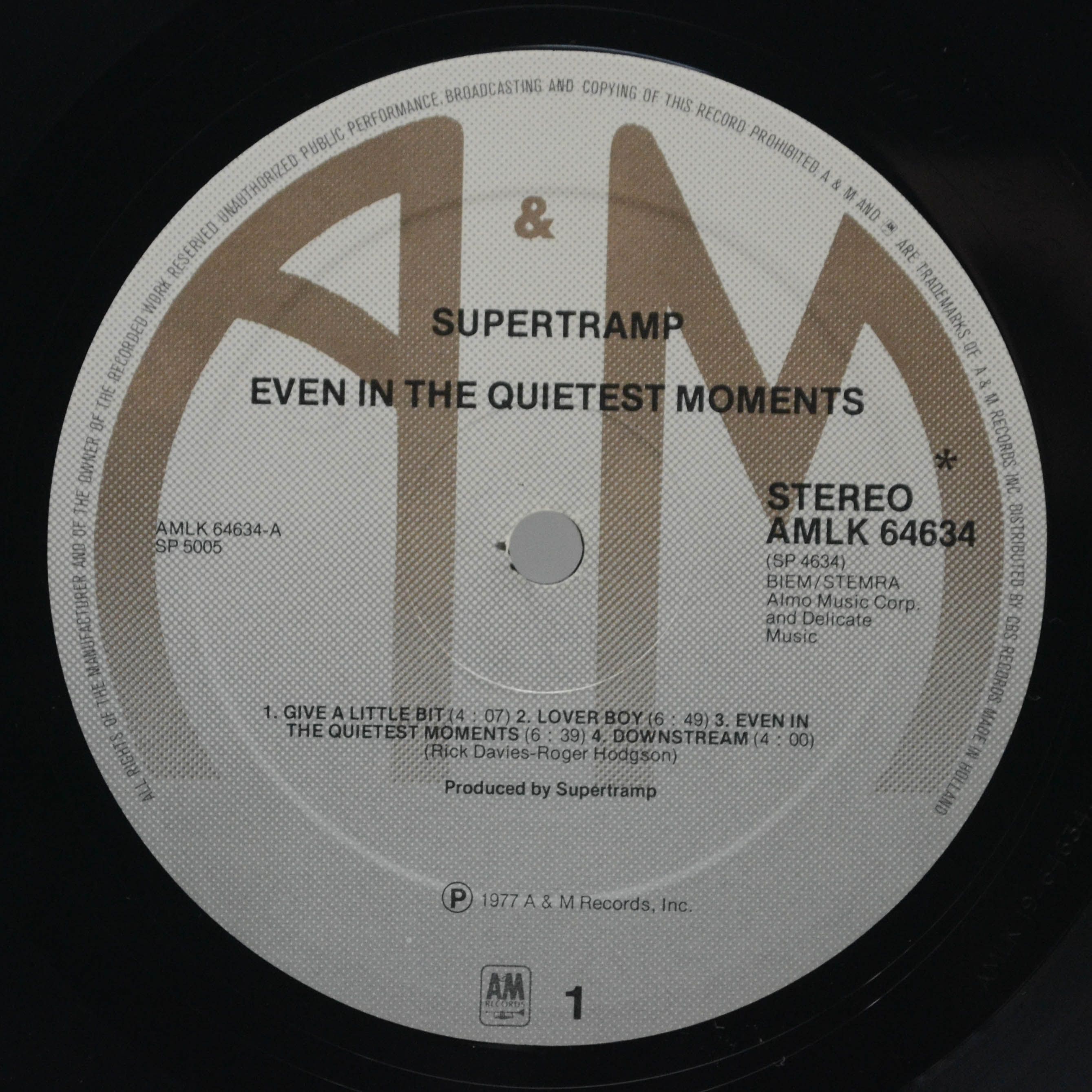 Supertramp — Even In The Quietest Moments..., 1977