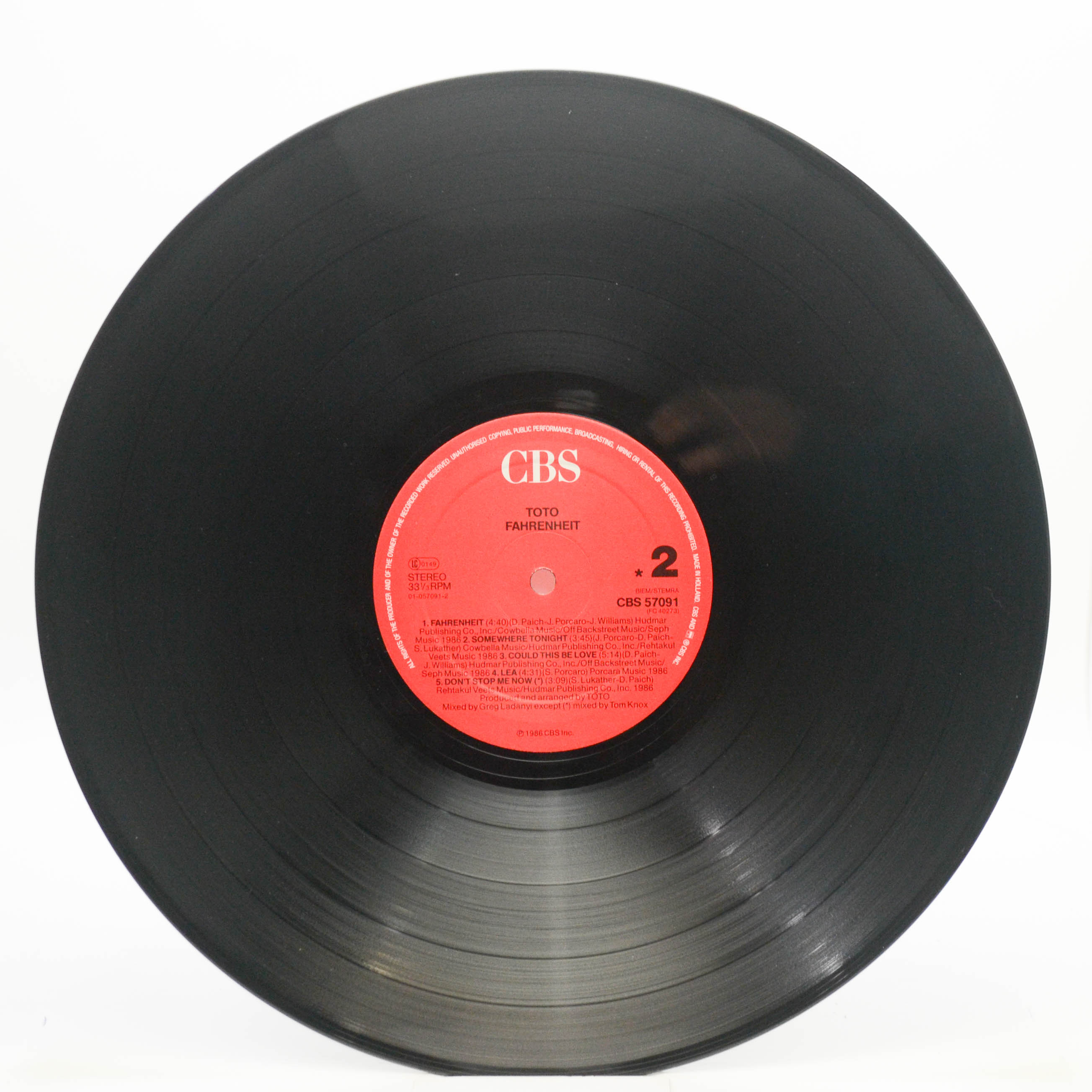Toto — Fahrenheit, 1986