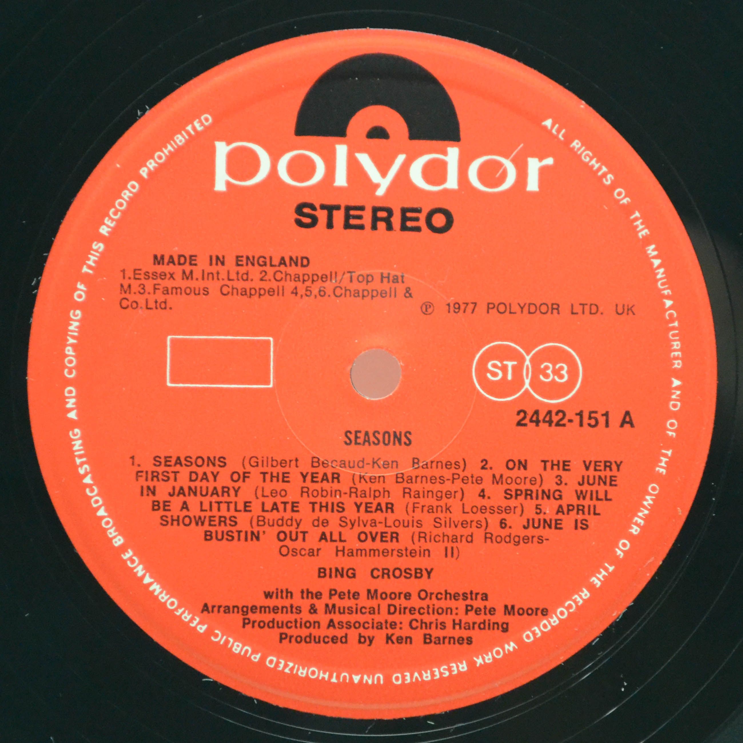 Bing Crosby — Seasons (UK), 1977