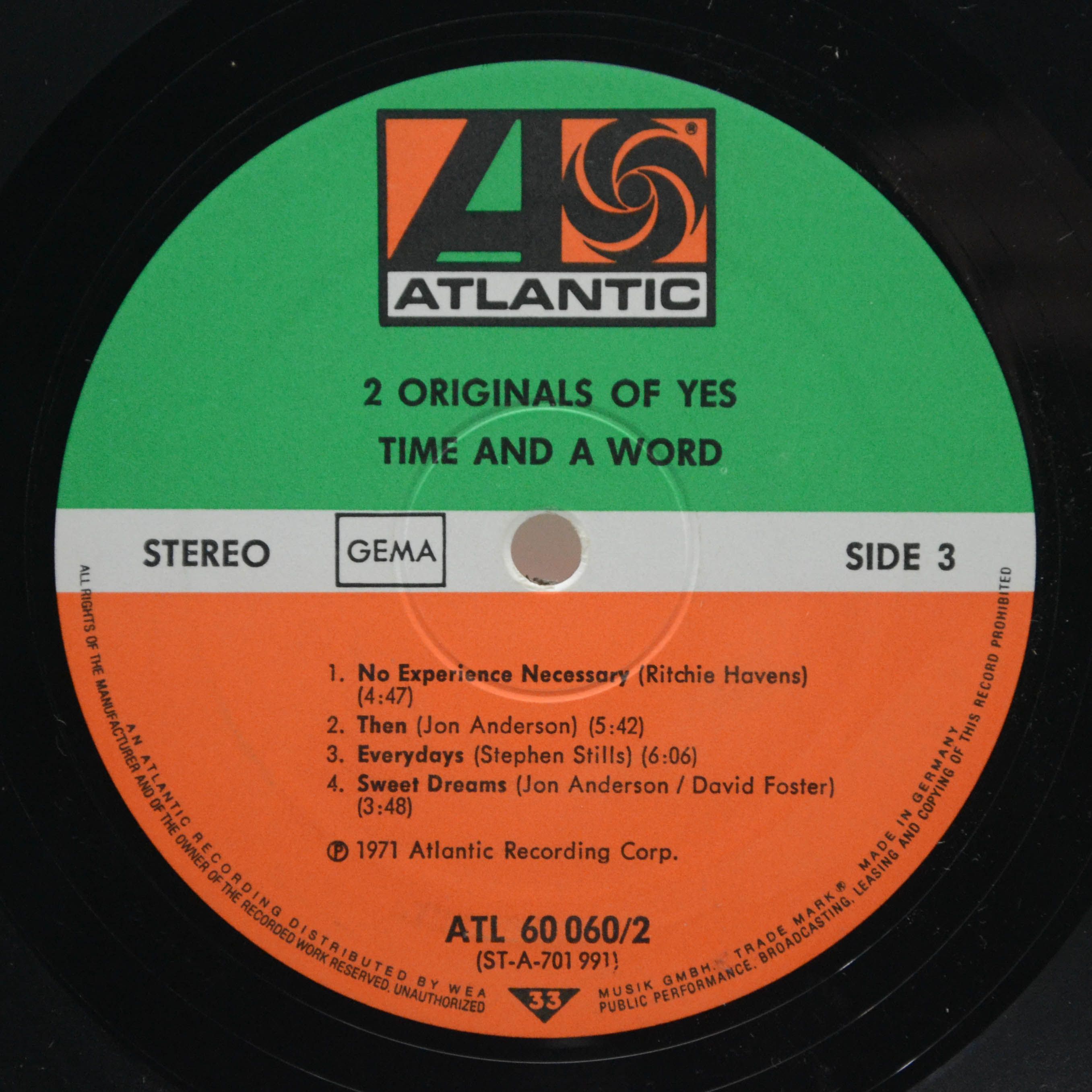 Yes — 2 Originals Of Yes (2LP), 1973