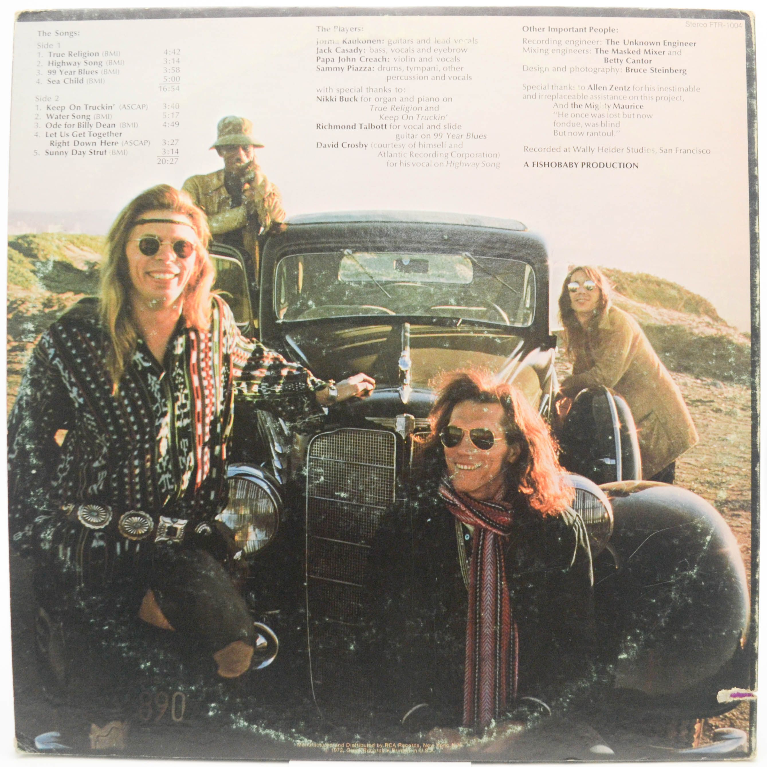 Hot Tuna — Burgers (1-st, USA), 1972