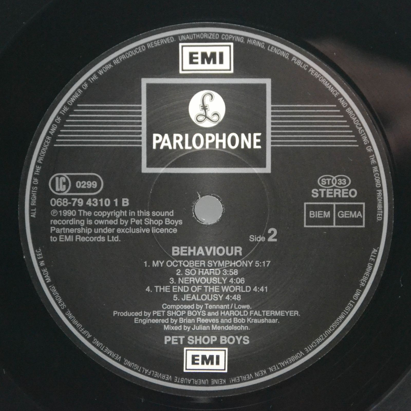 Pet Shop Boys — Behaviour, 1990