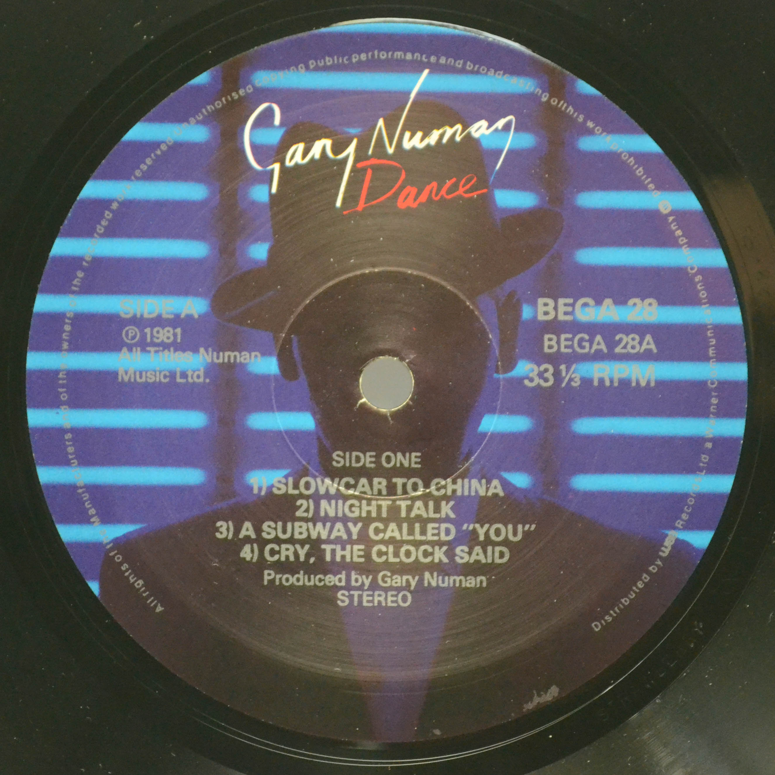 Gary Numan — Dance (1-st, UK, poster), 1981