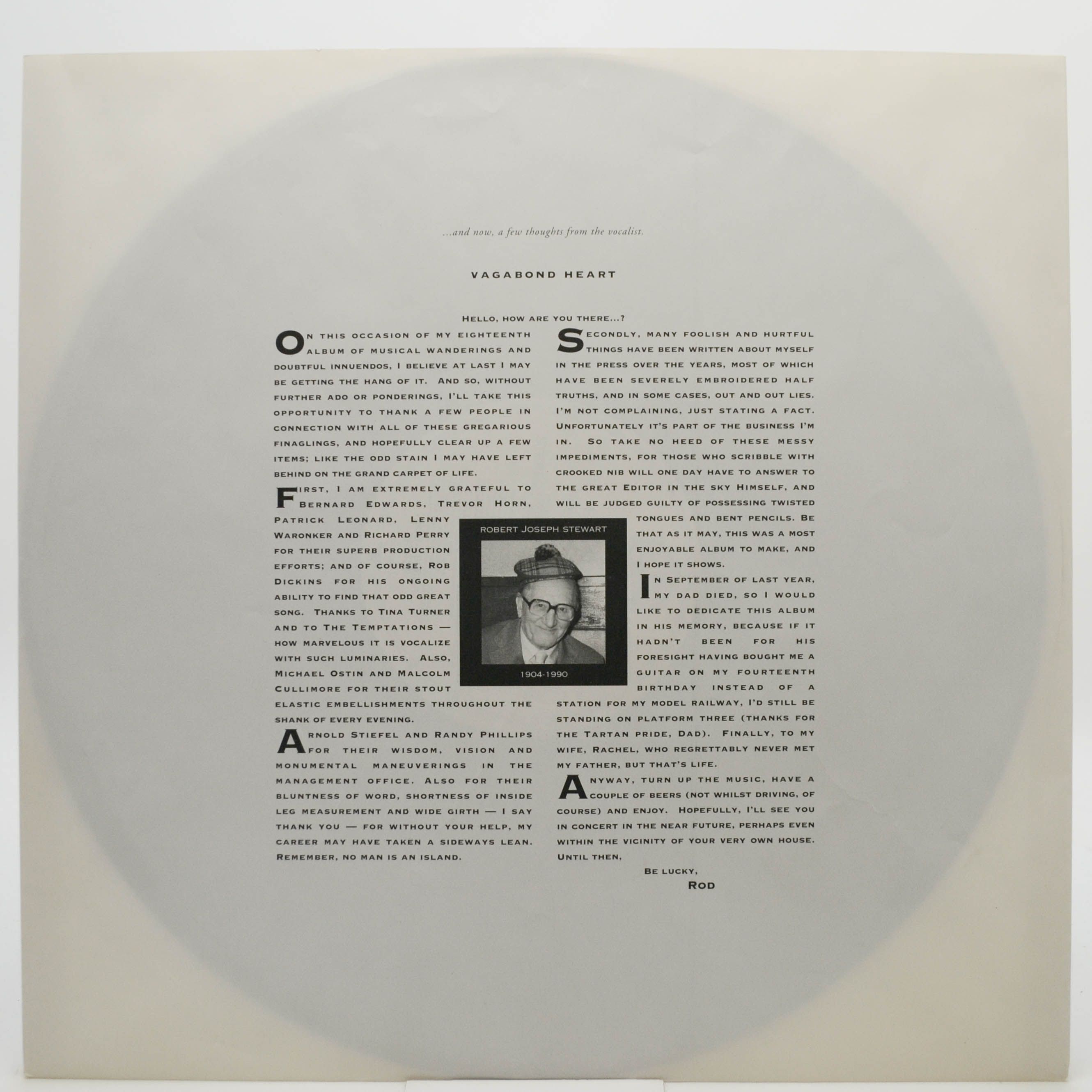 Rod Stewart — Vagabond Heart, 1991