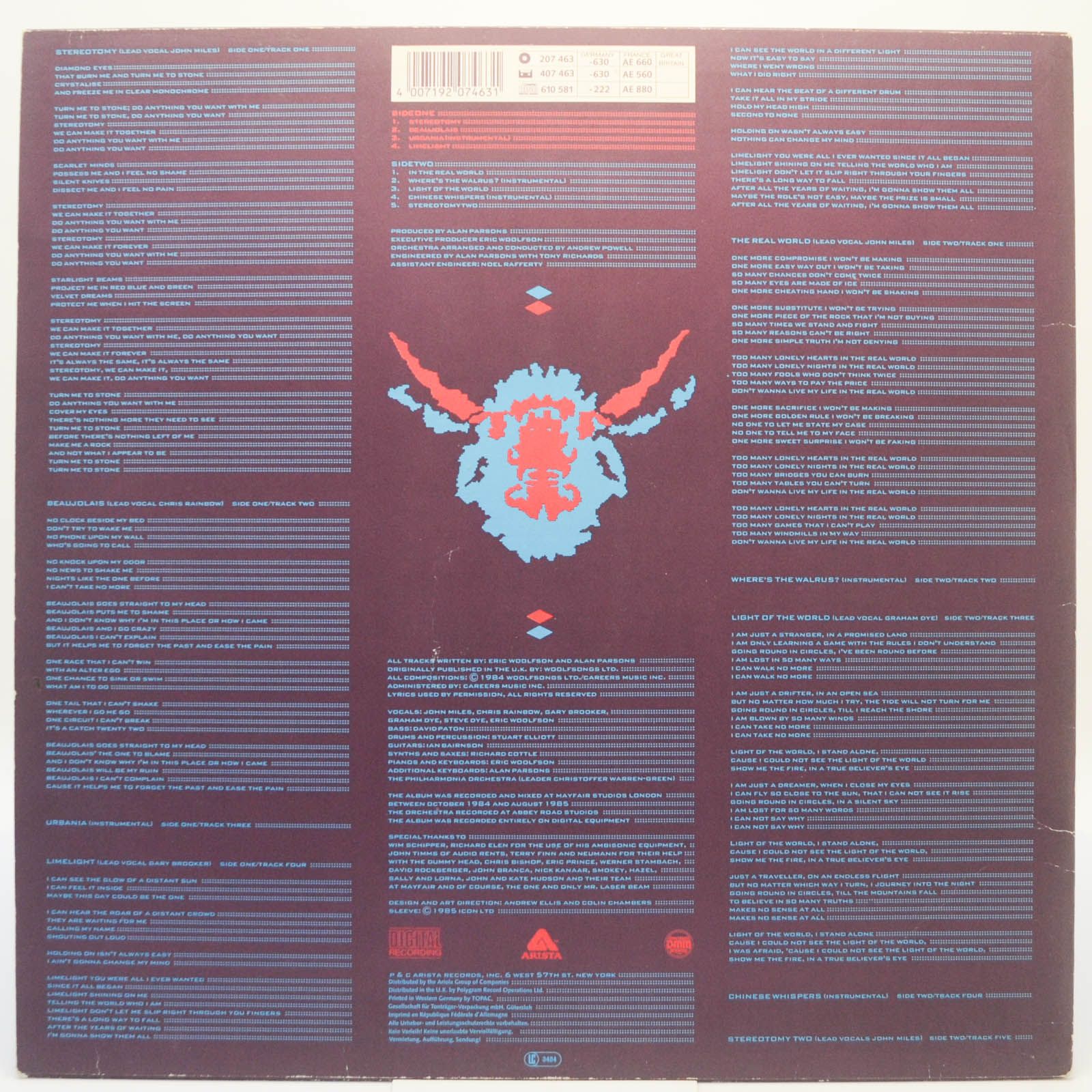 Alan Parsons Project — Stereotomy, 1985