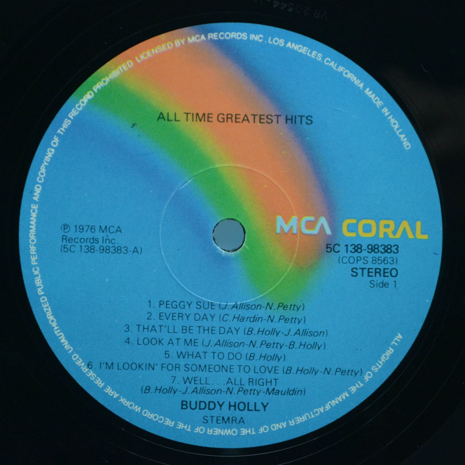 Buddy Holly — All Time Greatest Hits (2LP), 1976