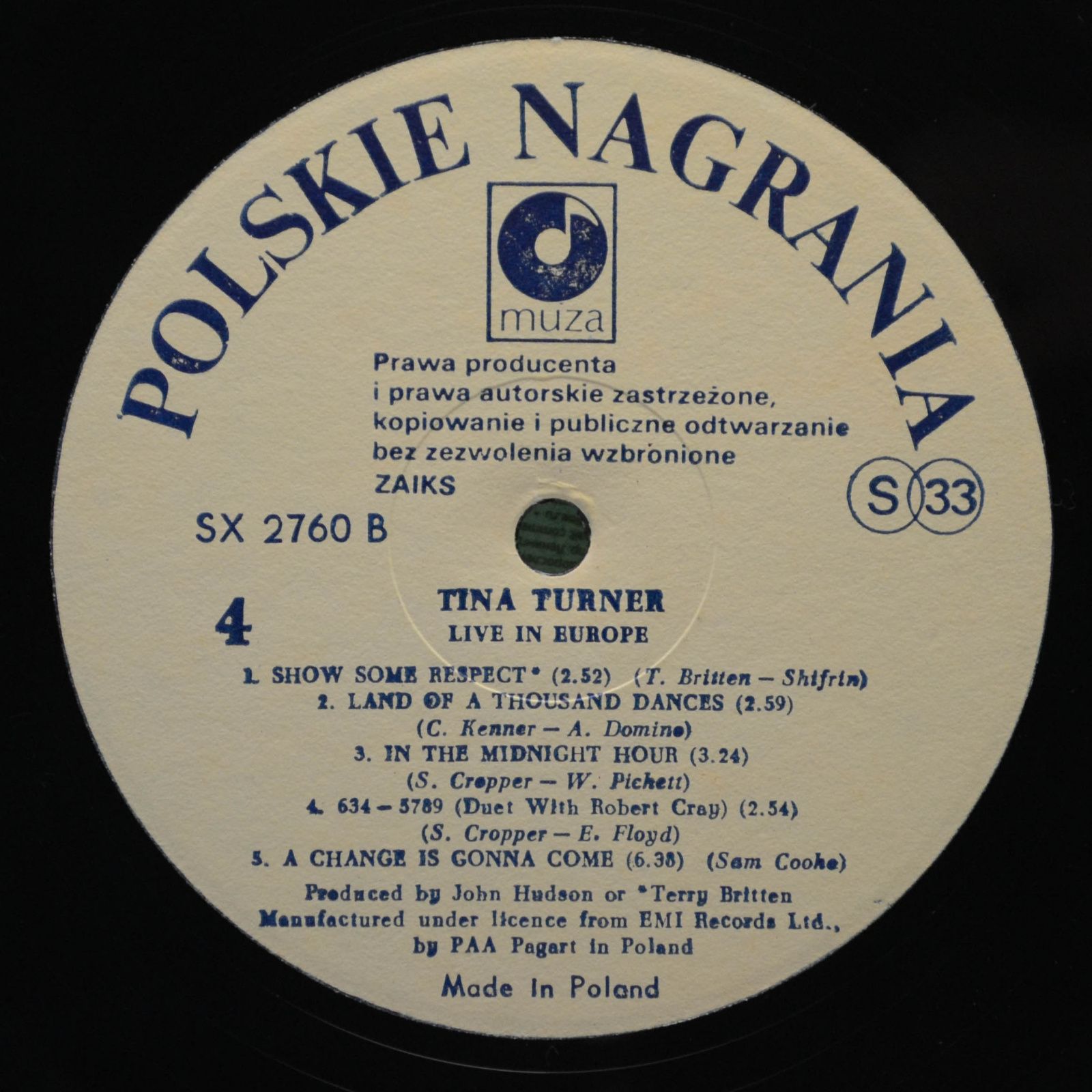 Tina Turner — Tina Live In Europe (3LP), 1989