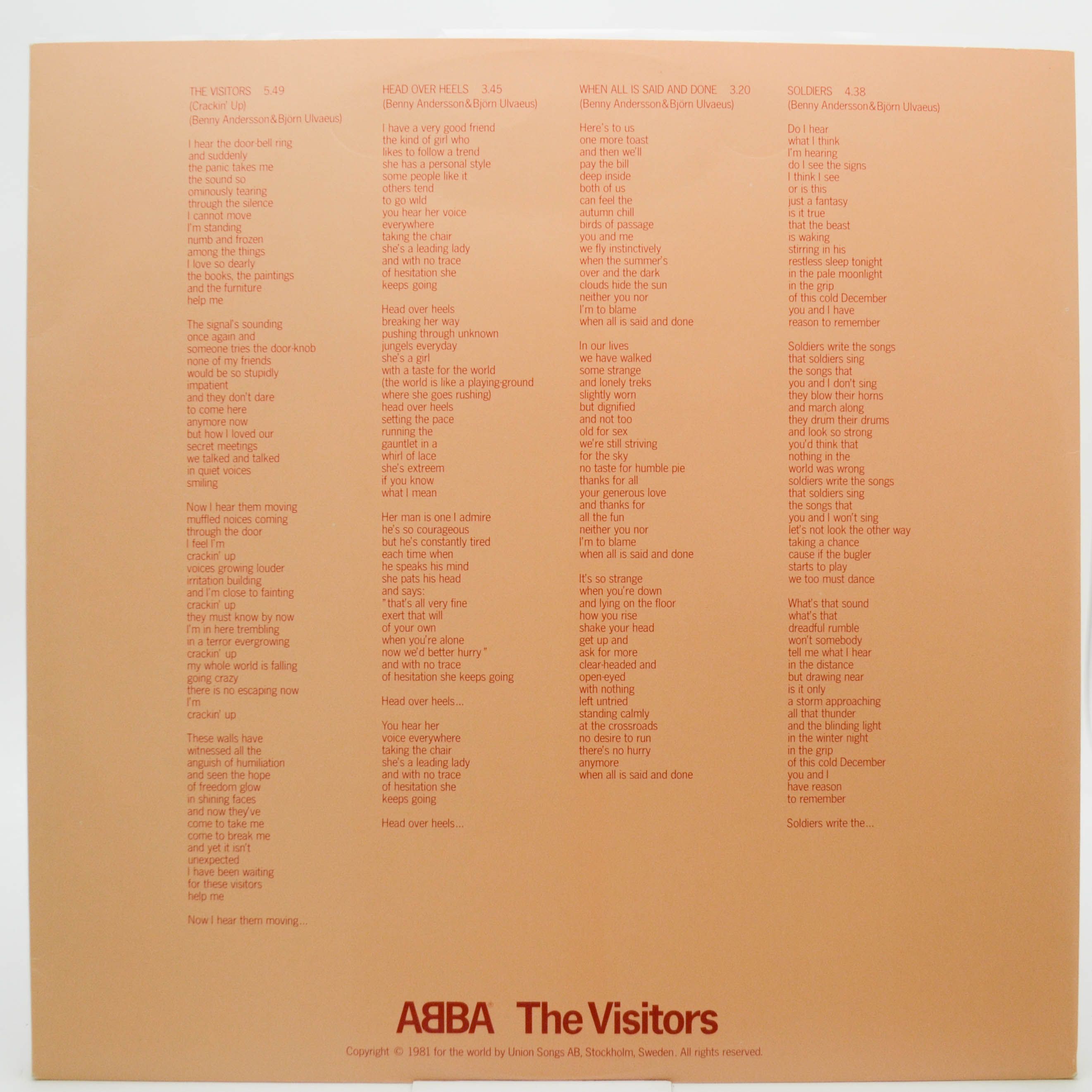 ABBA — The Visitors (1-st, Sweden), 1981