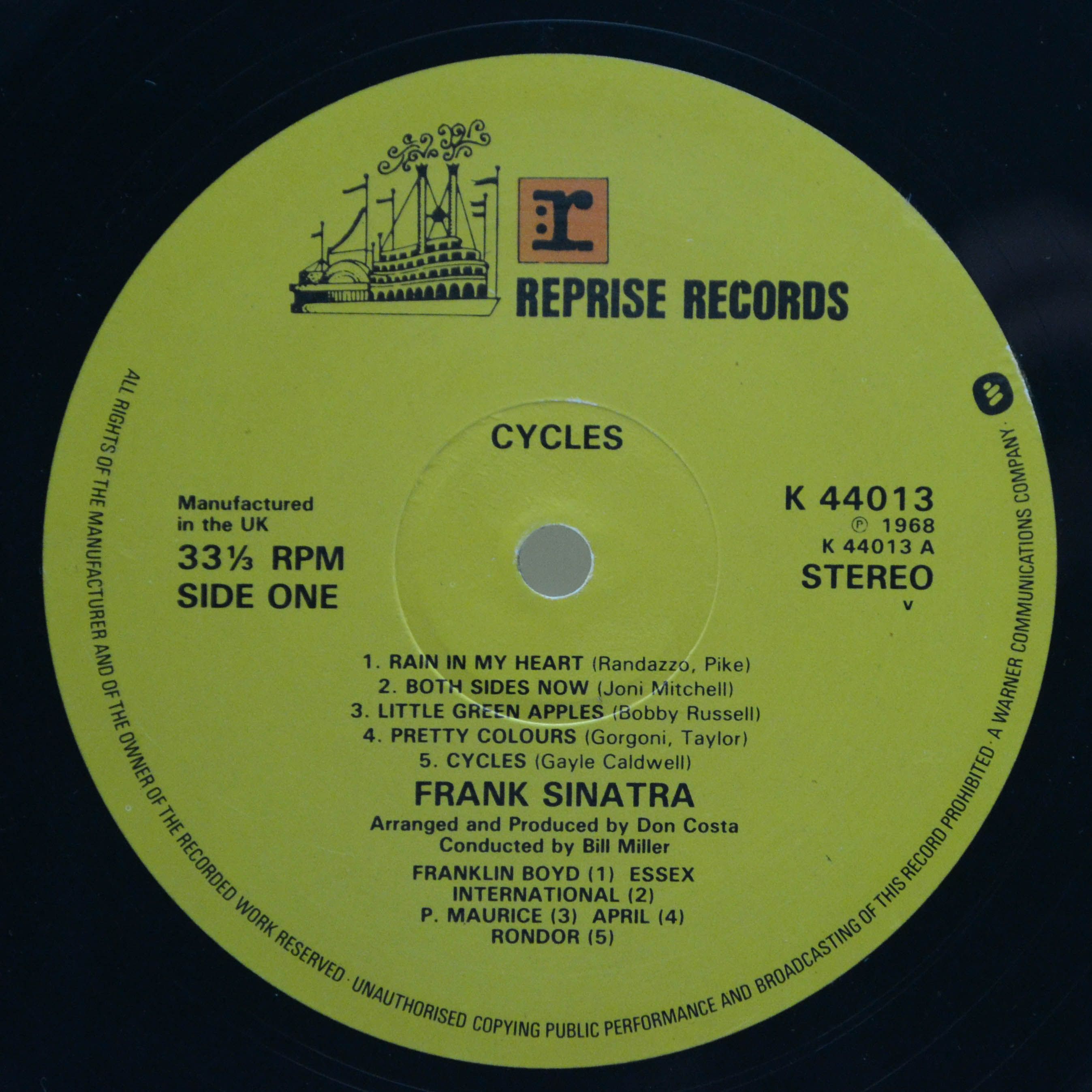 Frank Sinatra — Cycles (UK), 1968