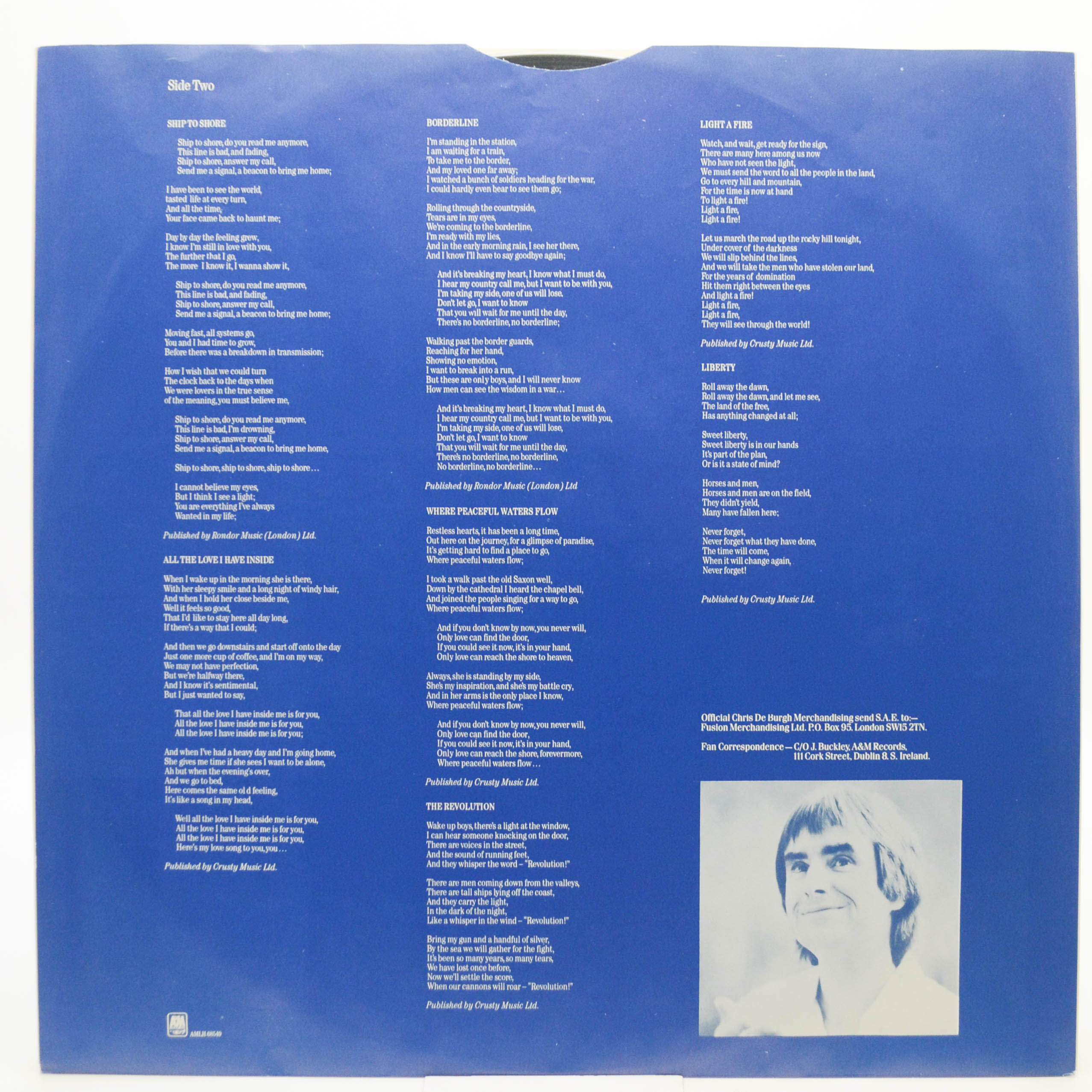 Chris de Burgh — The Getaway, 1982