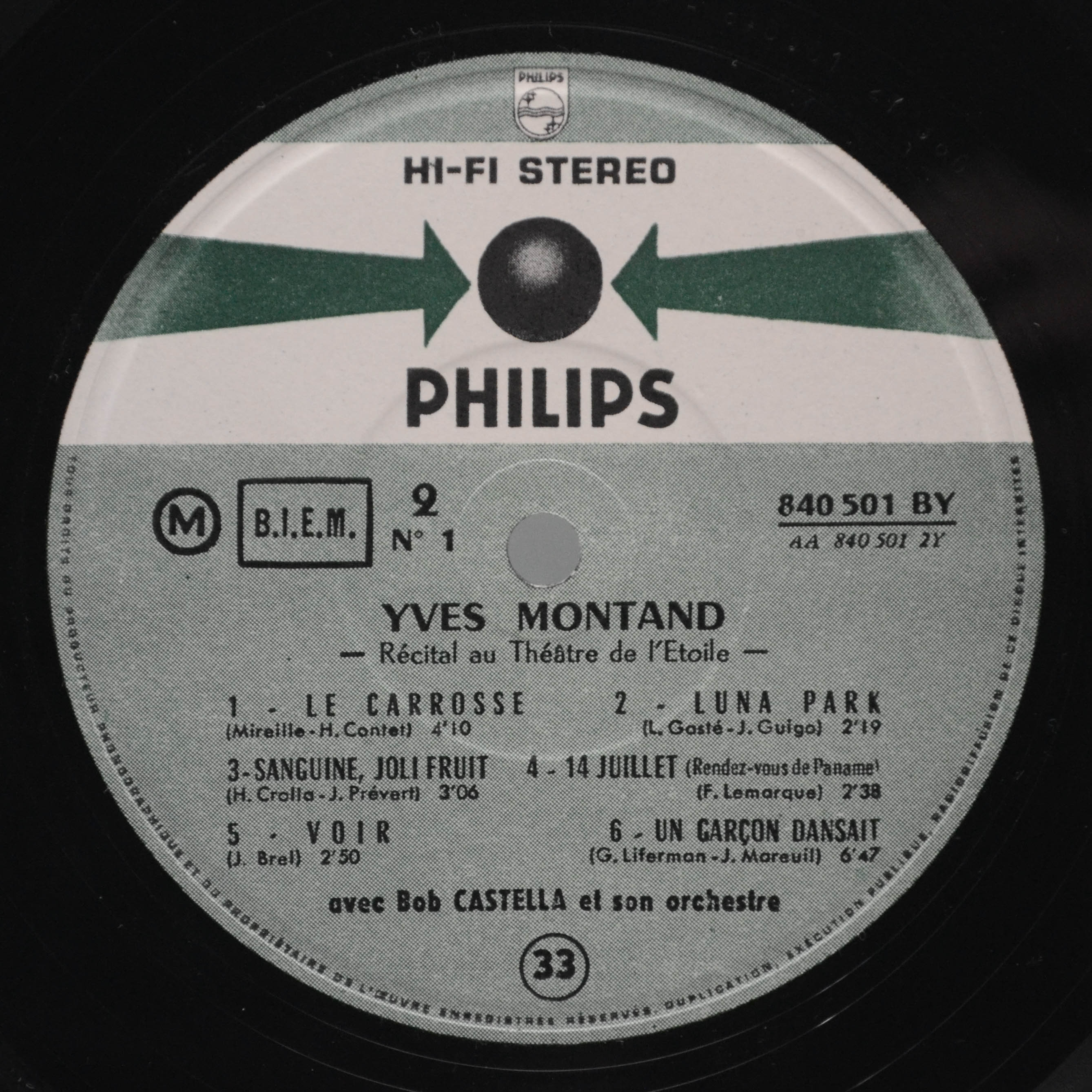 Yves Montand — Récital - 1, 1958