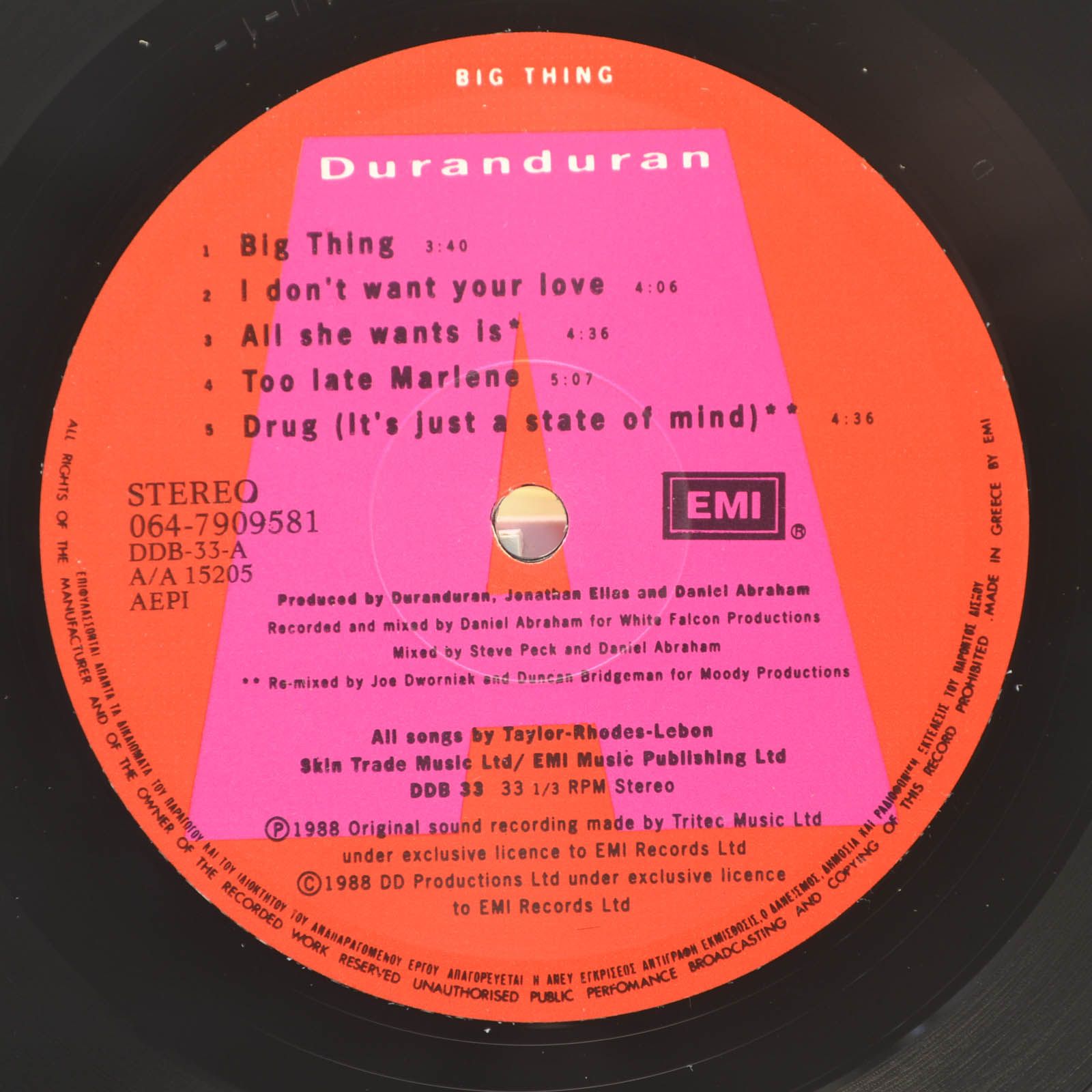 Duran Duran — Big Thing, 1988