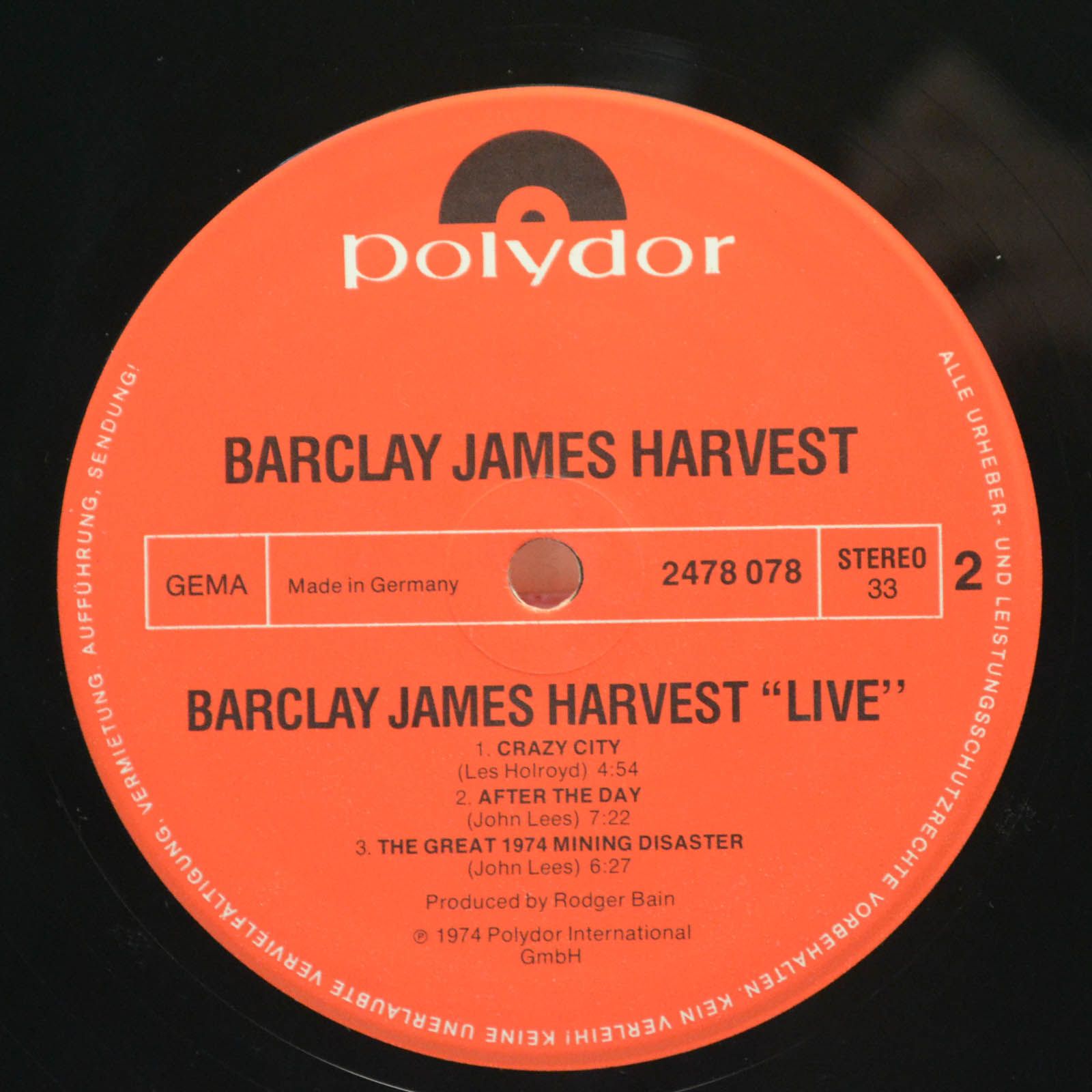 Barclay James Harvest — Live (2LP), 1974
