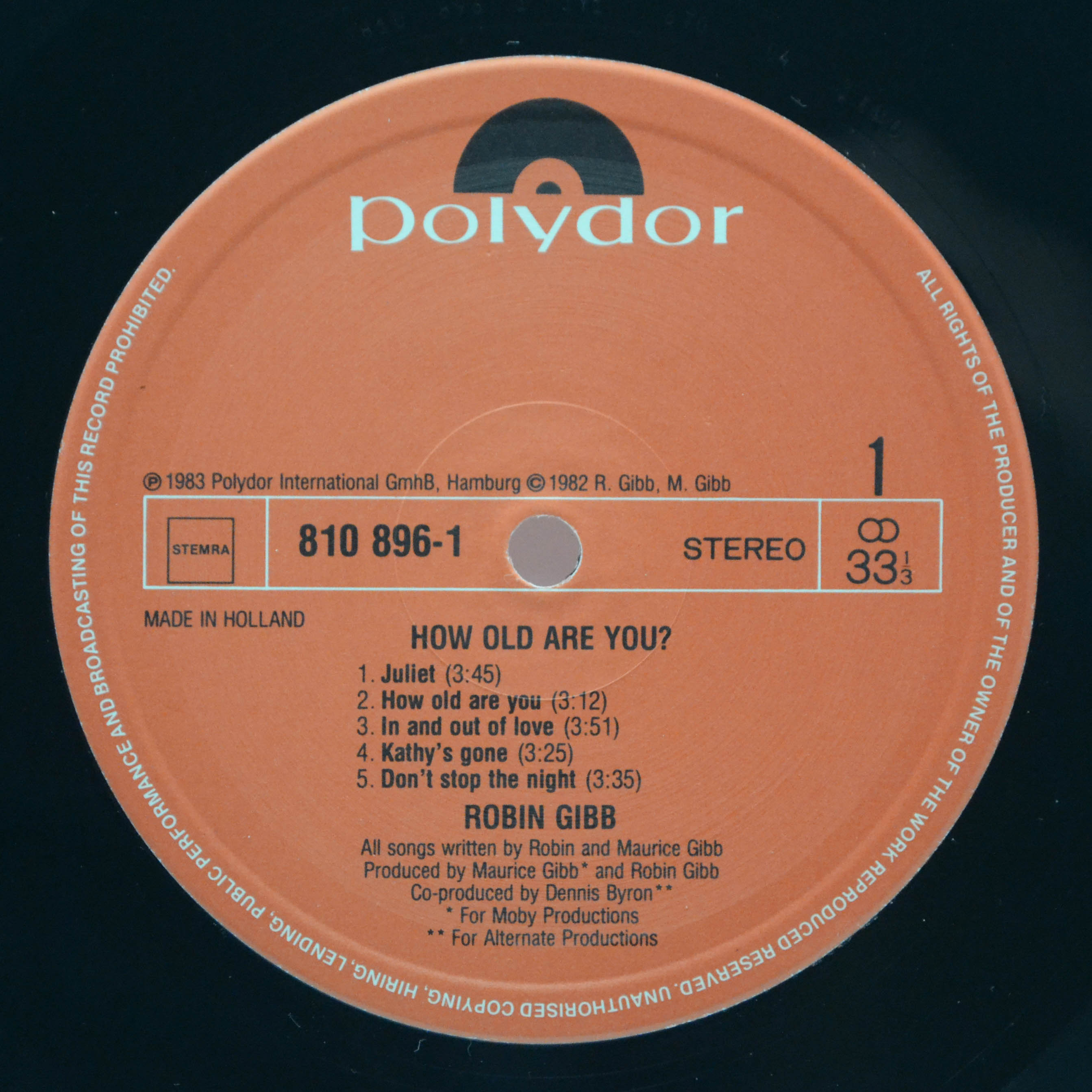 Robin Gibb — How Old Are You?, 1983