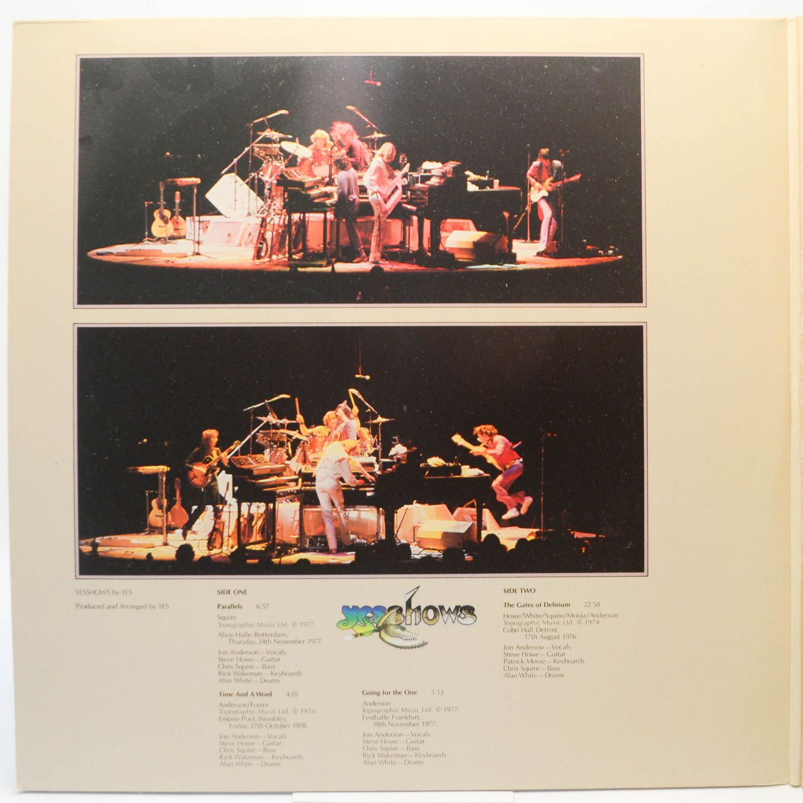 Yes — Yesshows (2LP), 1980