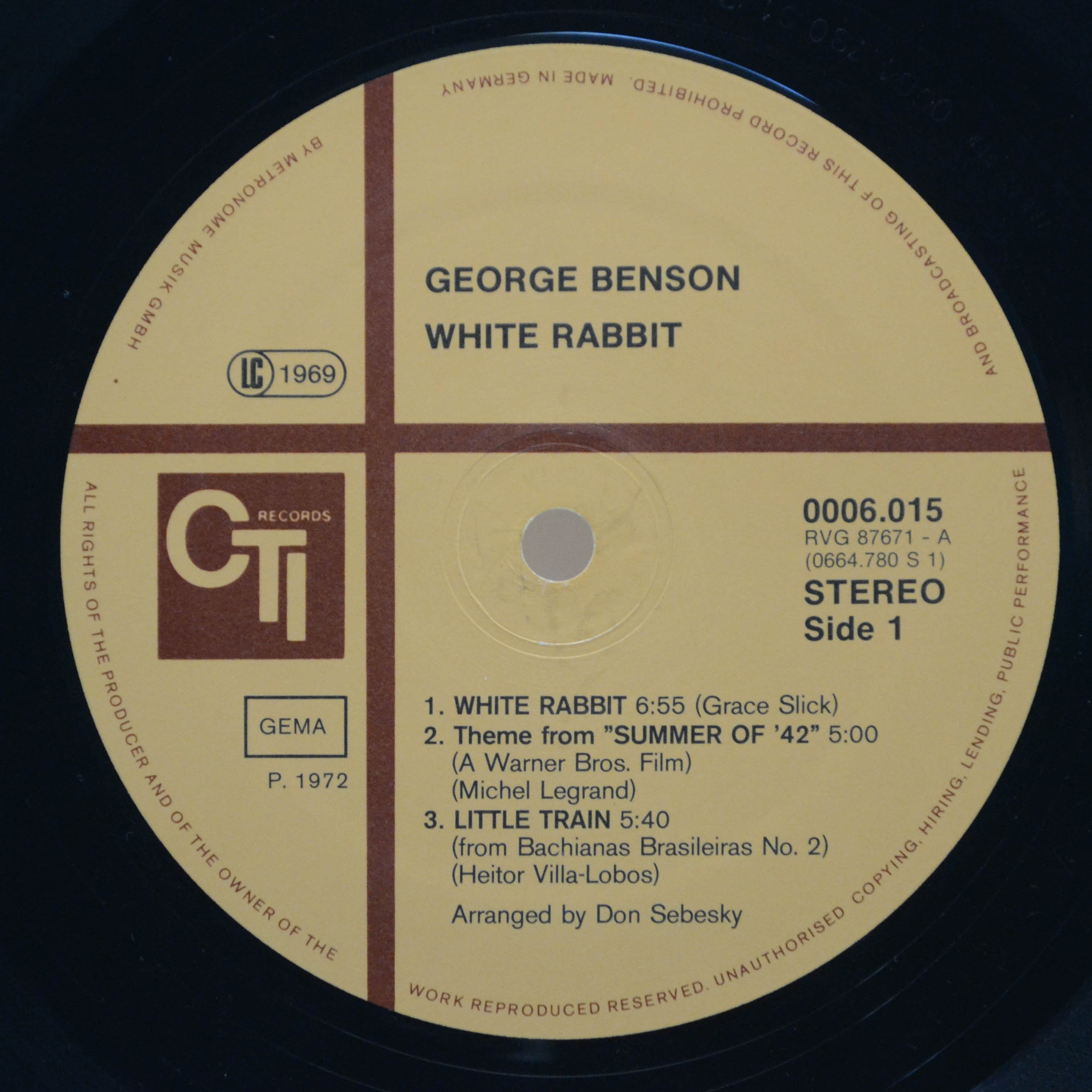 George Benson — White Rabbit, 1972