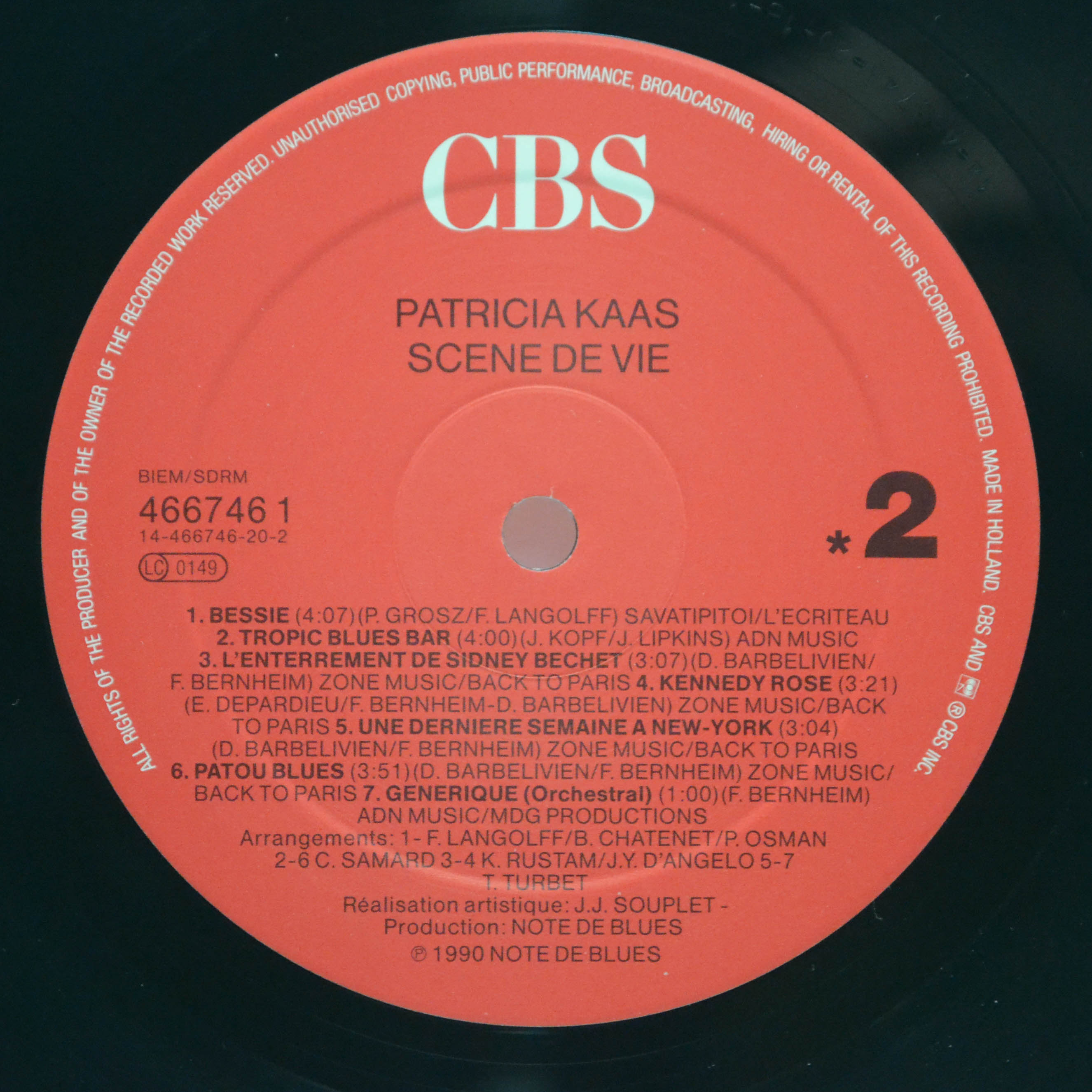 Patricia Kaas — Scène De Vie, 1990