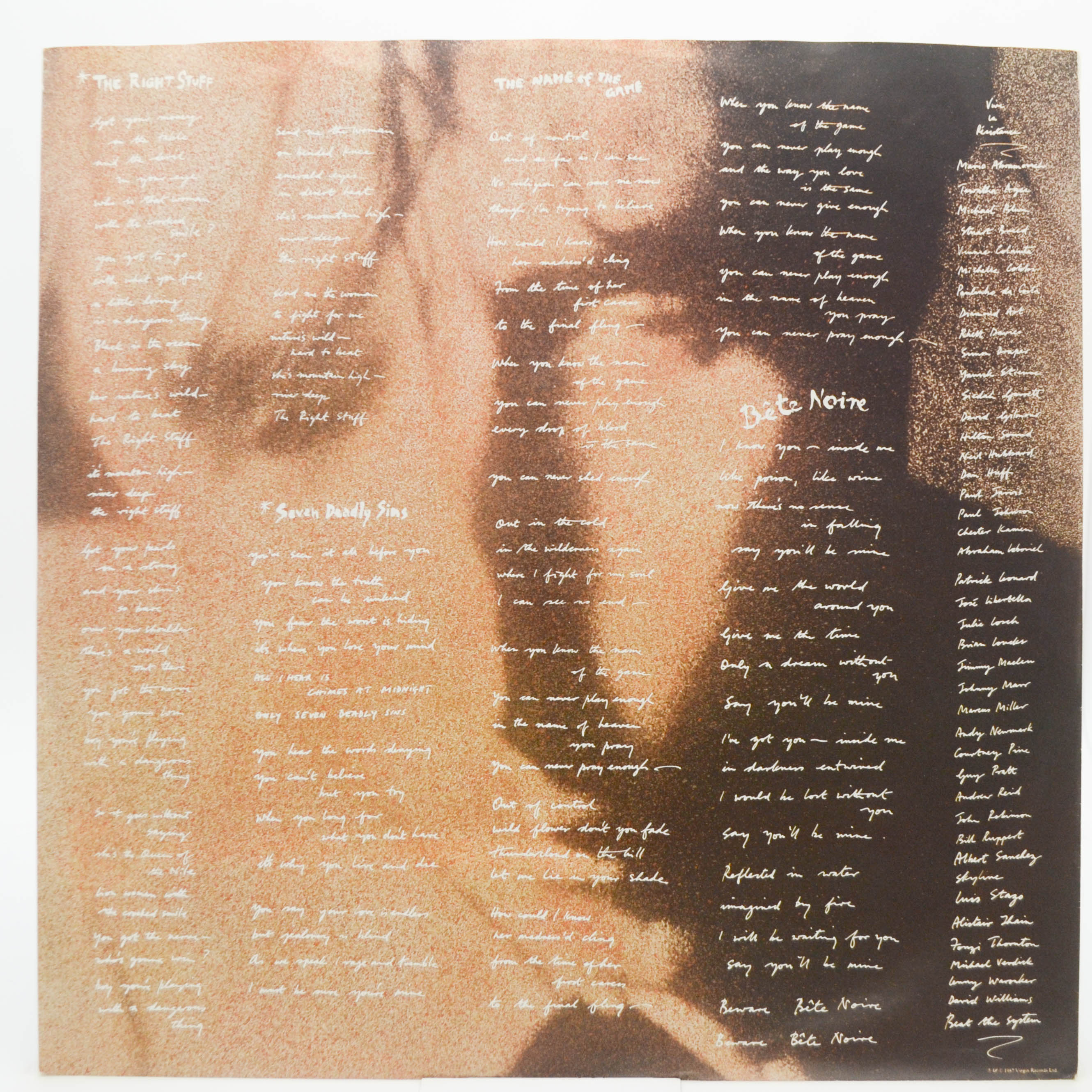 Bryan Ferry — Bête Noire, 1987