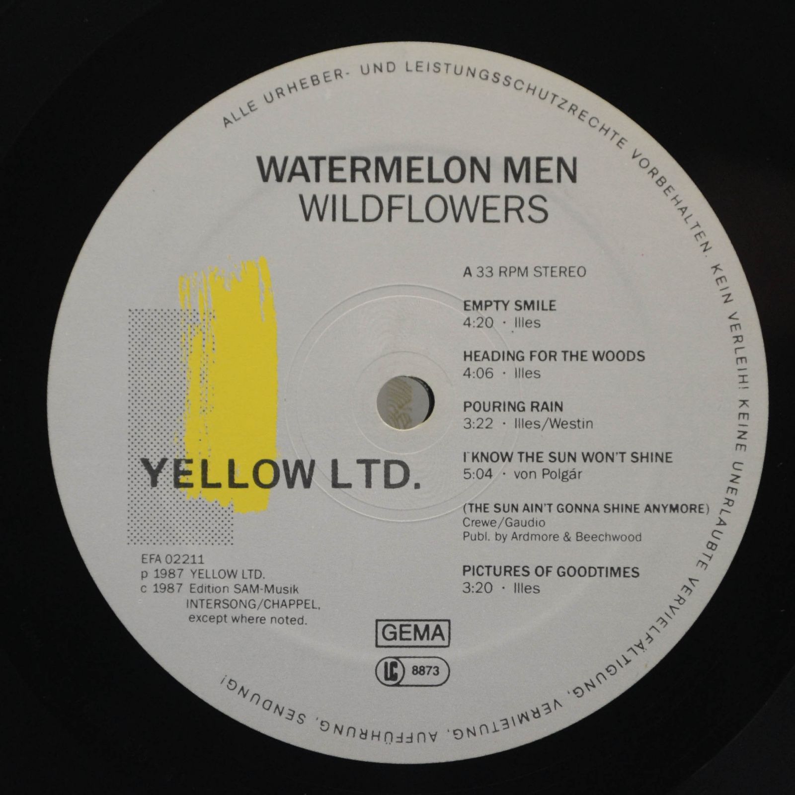 Watermelon Men ‎ — Wildflowers, 1987