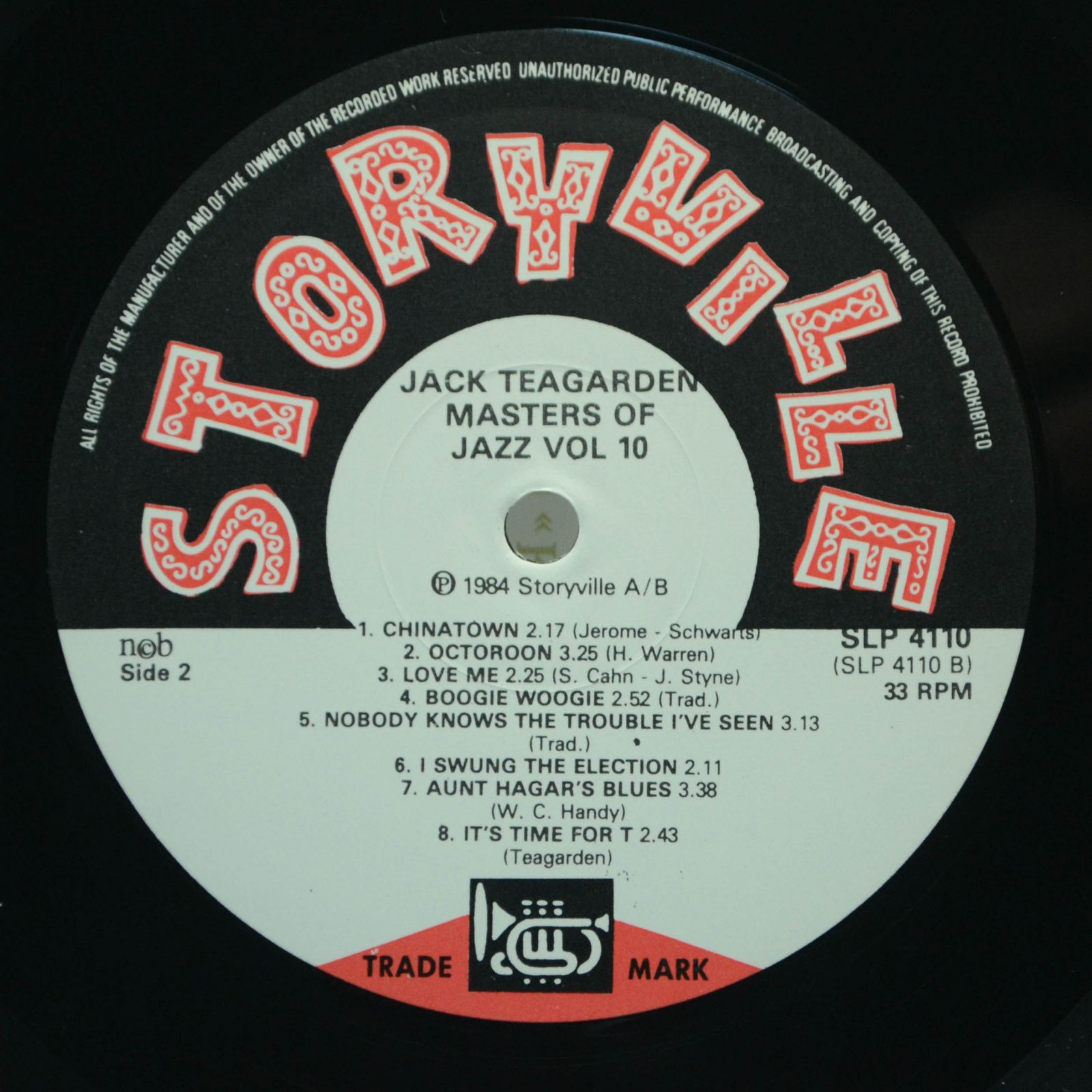 Jack Teagarden — Master Of Jazz, 1984