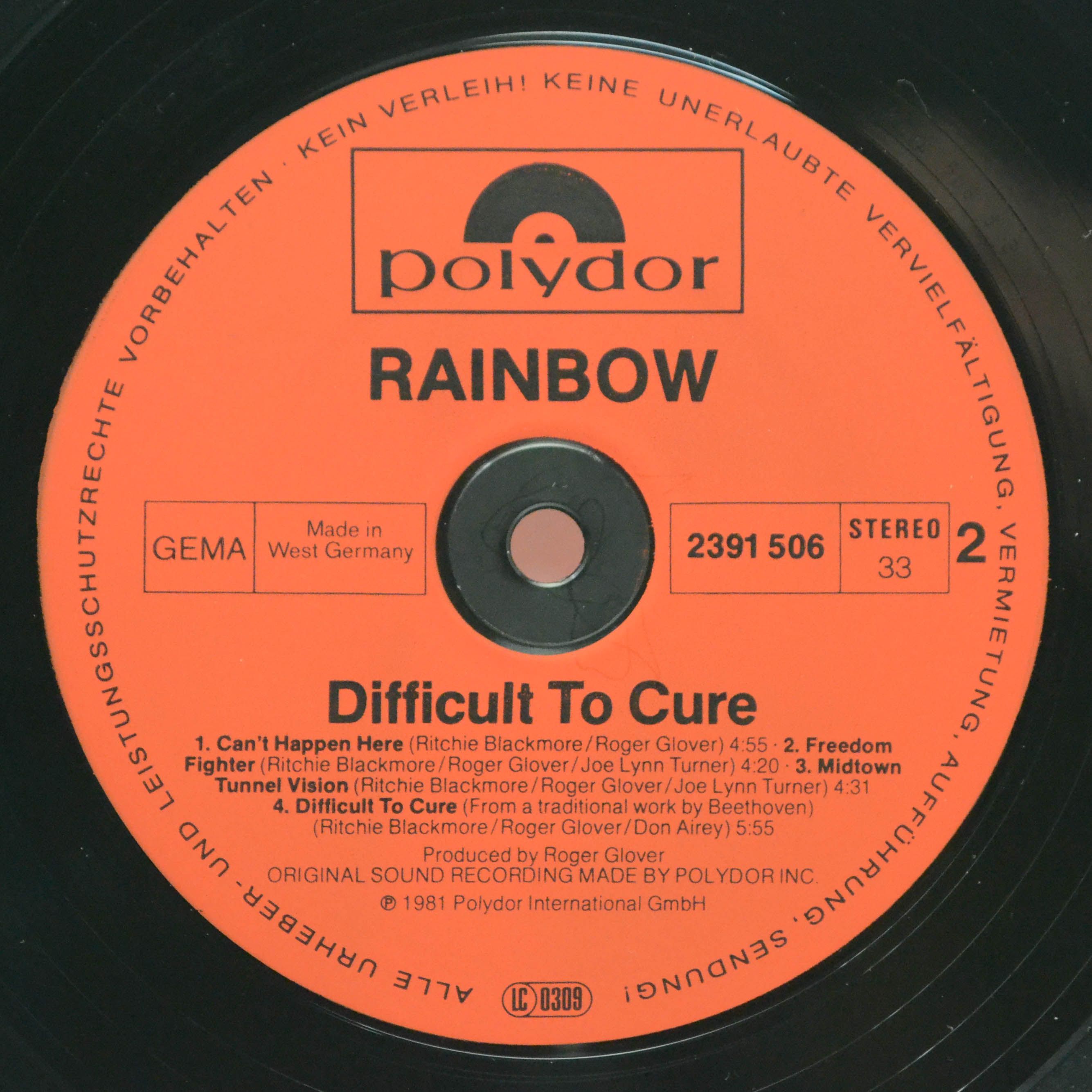 Rainbow — Difficult To Cure, 1981