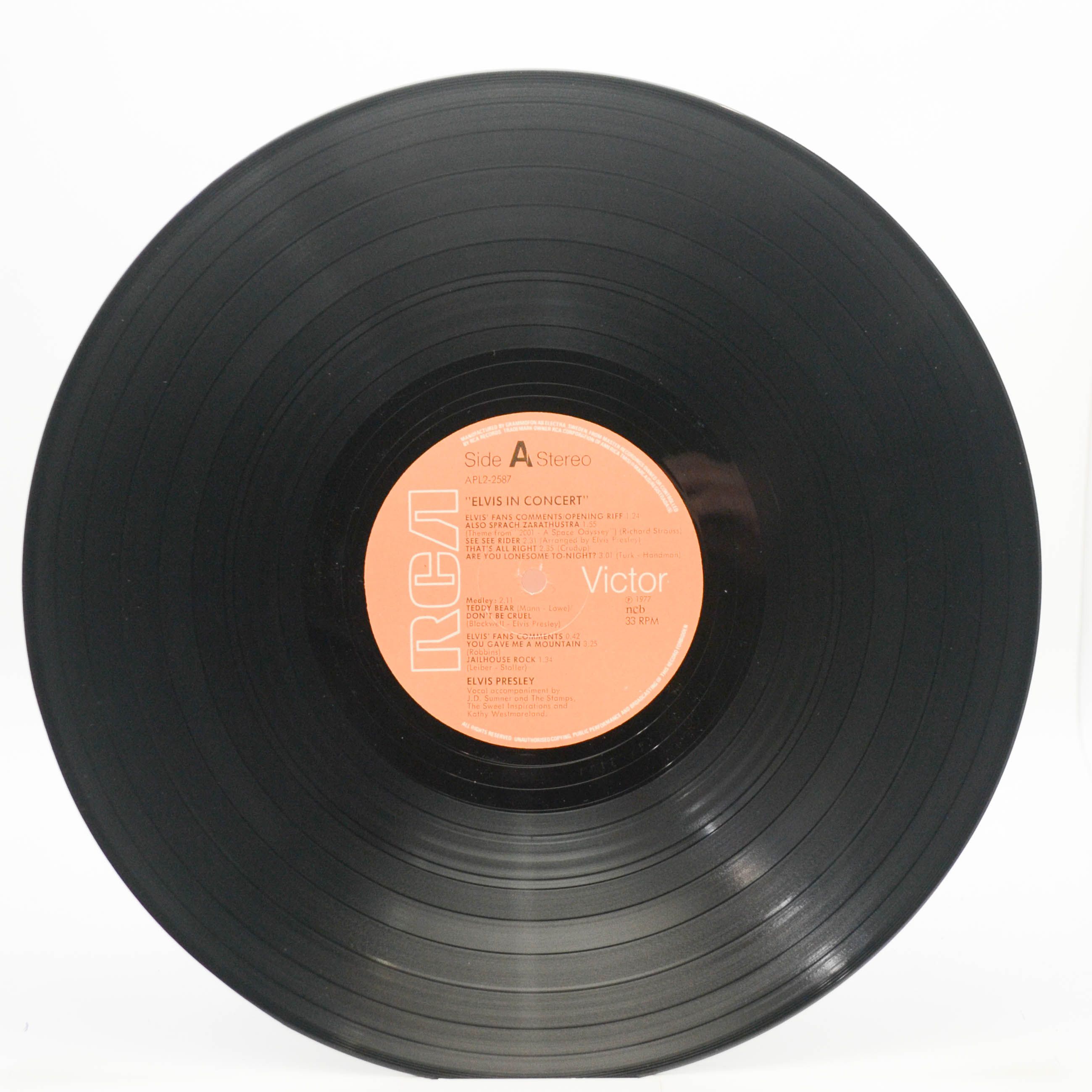 Elvis Presley — Elvis In Concert (2LP), 1977