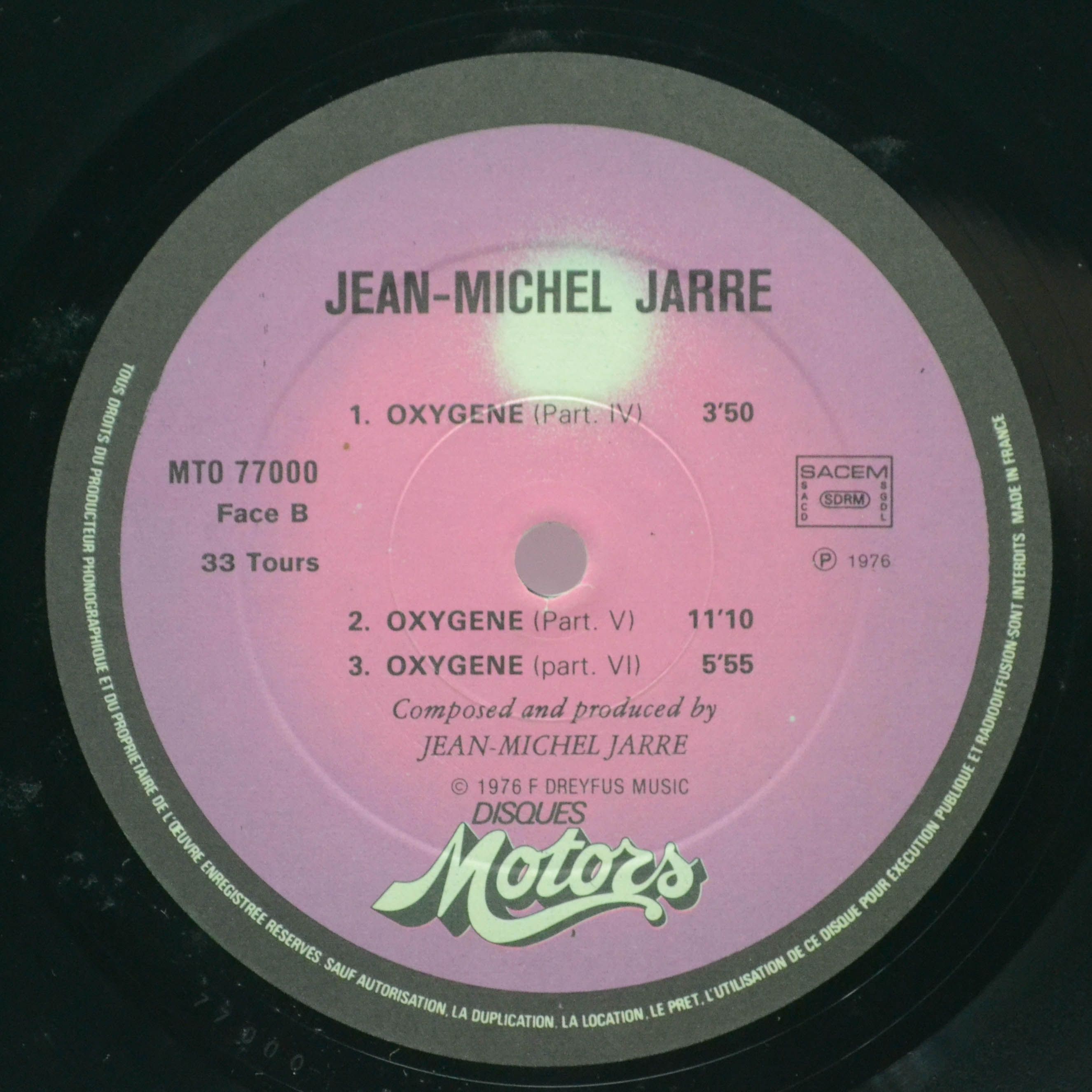 Jean Michel Jarre — Oxygène (France), 1976