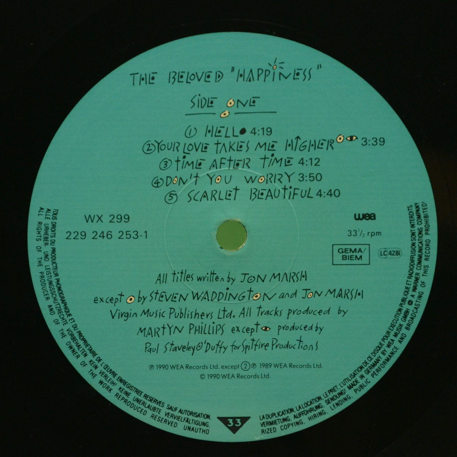 Beloved — Happiness, 1990