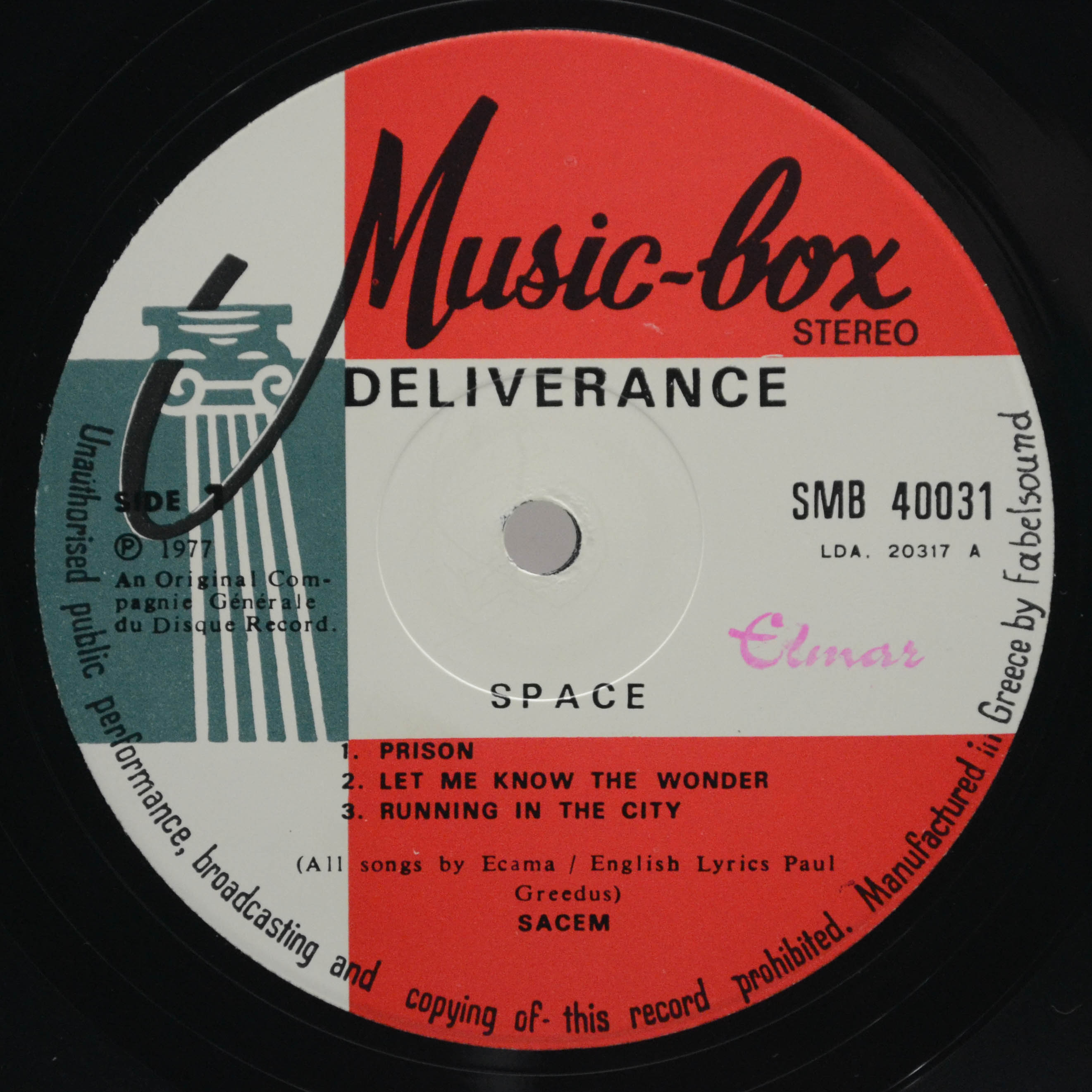 Space — Deliverance, 1978