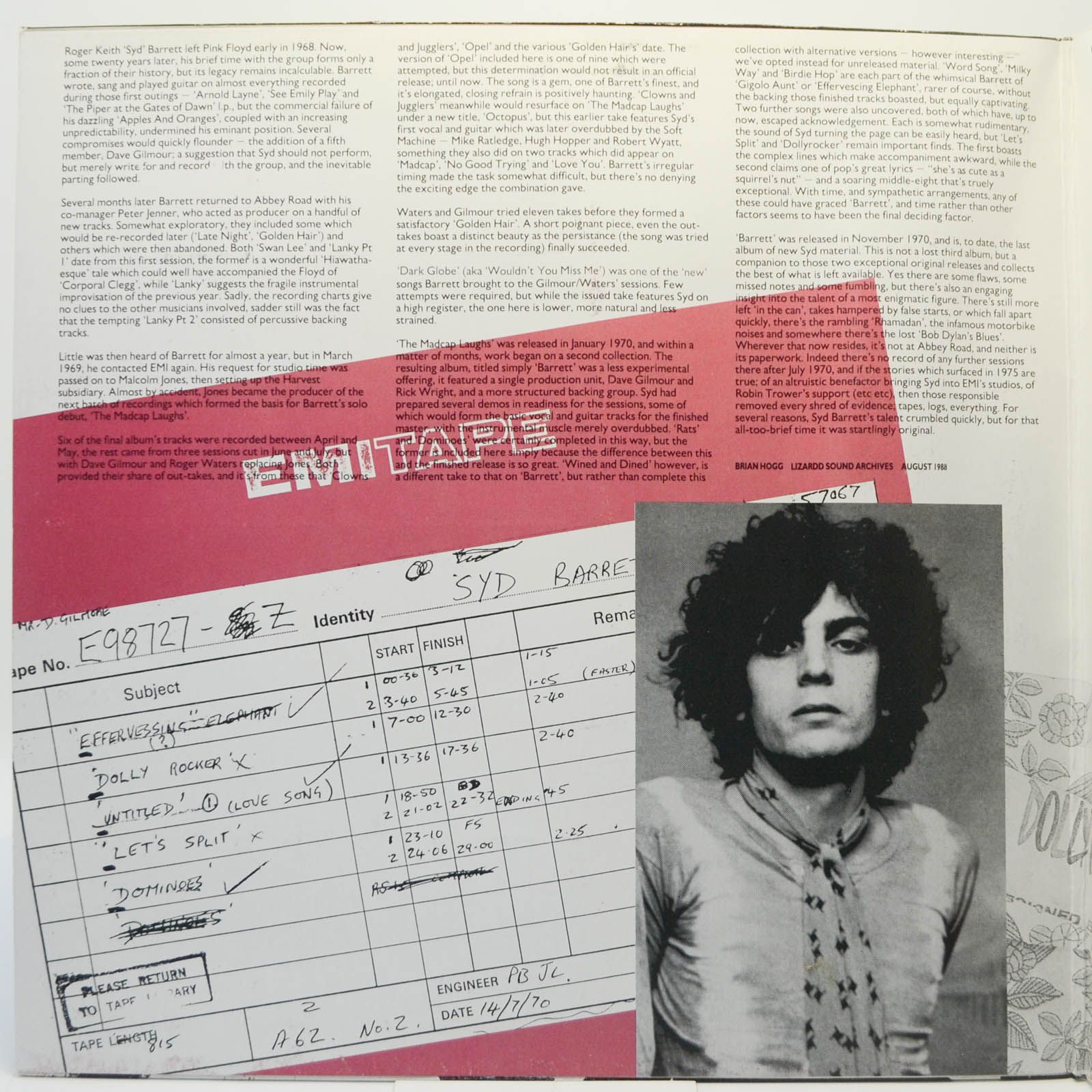 Syd Barrett — Opel, 1988
