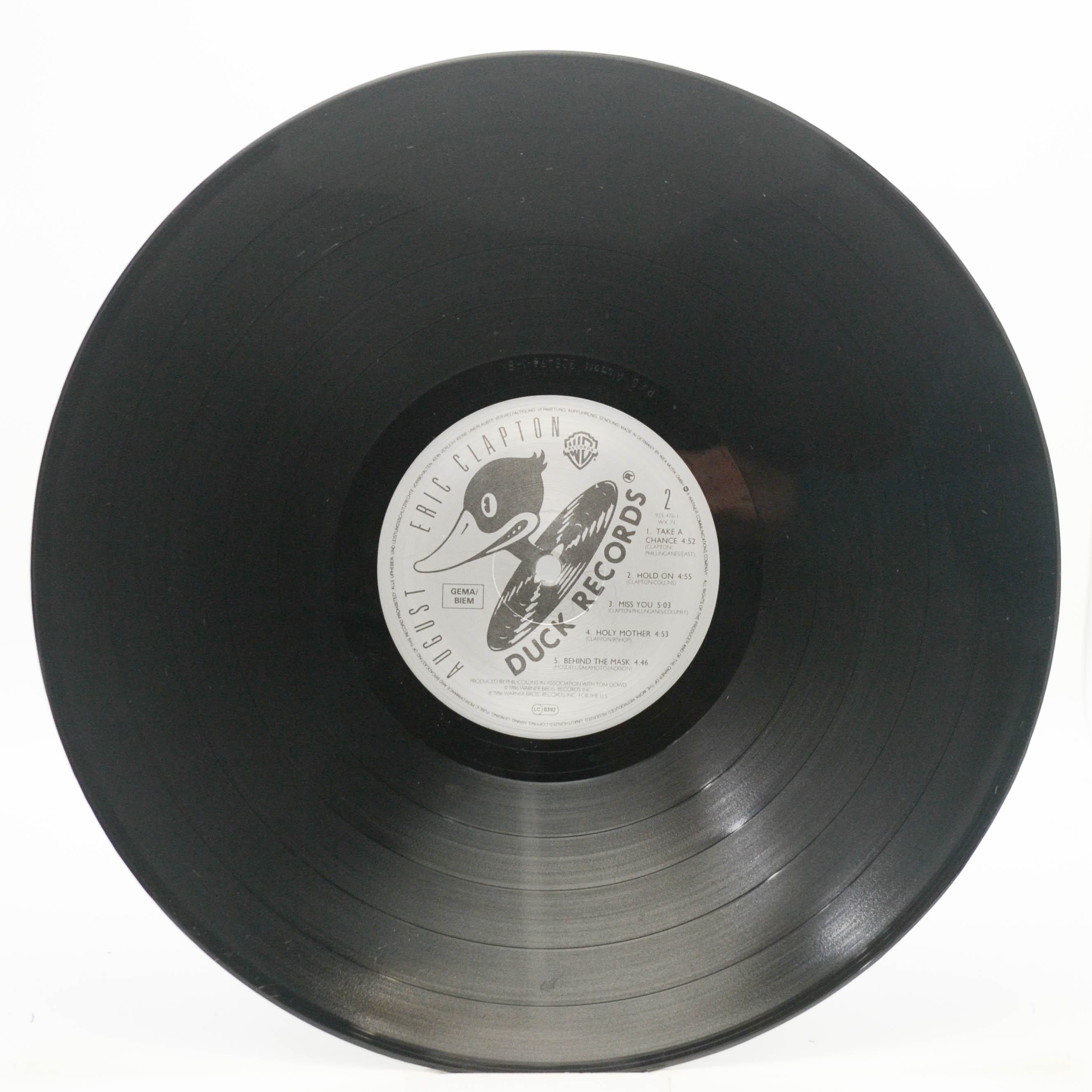 Eric Clapton — August, 1986