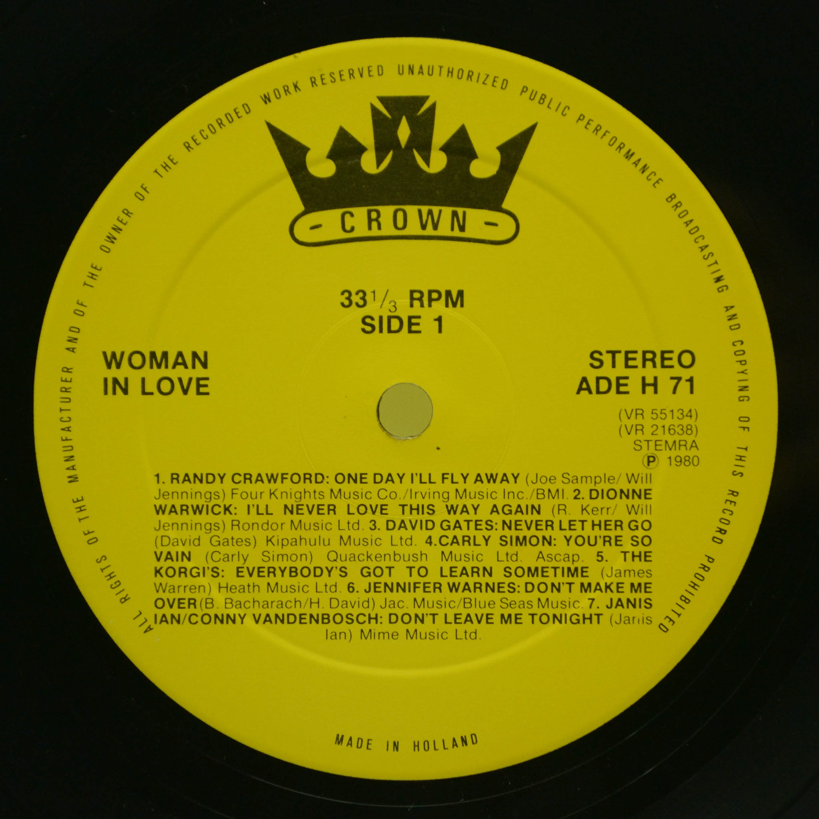 Various — Woman In Love (2LP), 1980