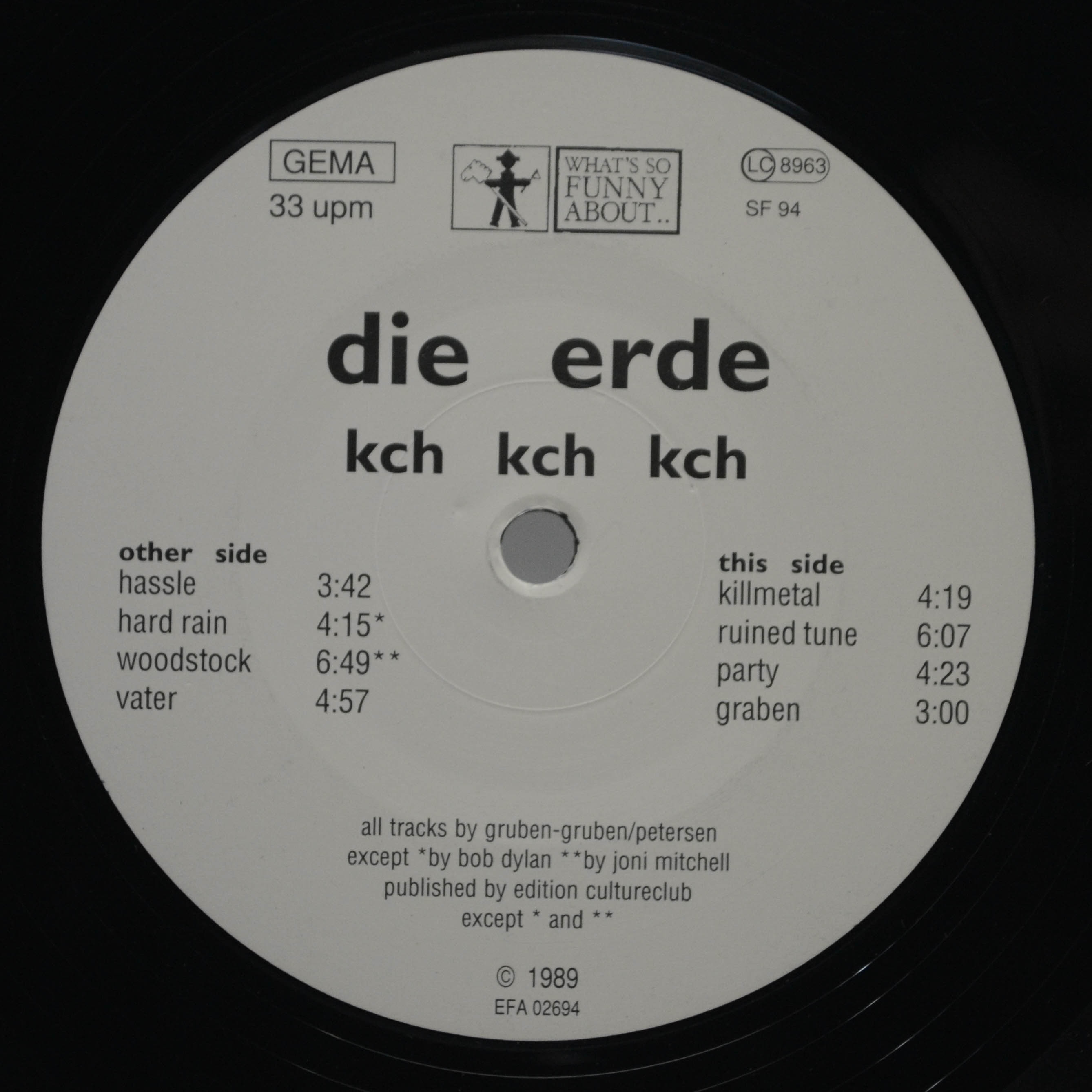 Die Erde — Kch Kch Kch, 1989