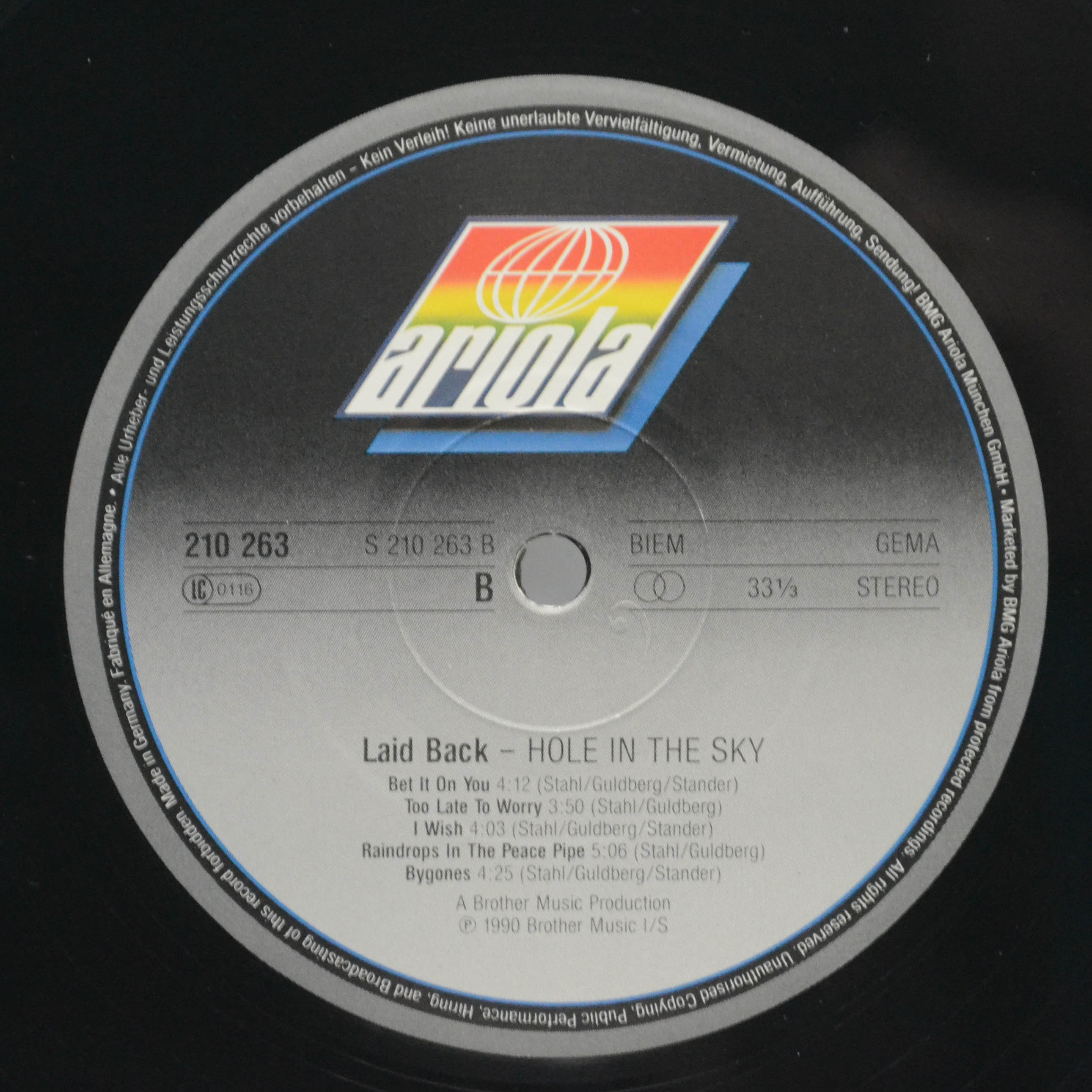 Laid Back — Hole In The Sky, 1990